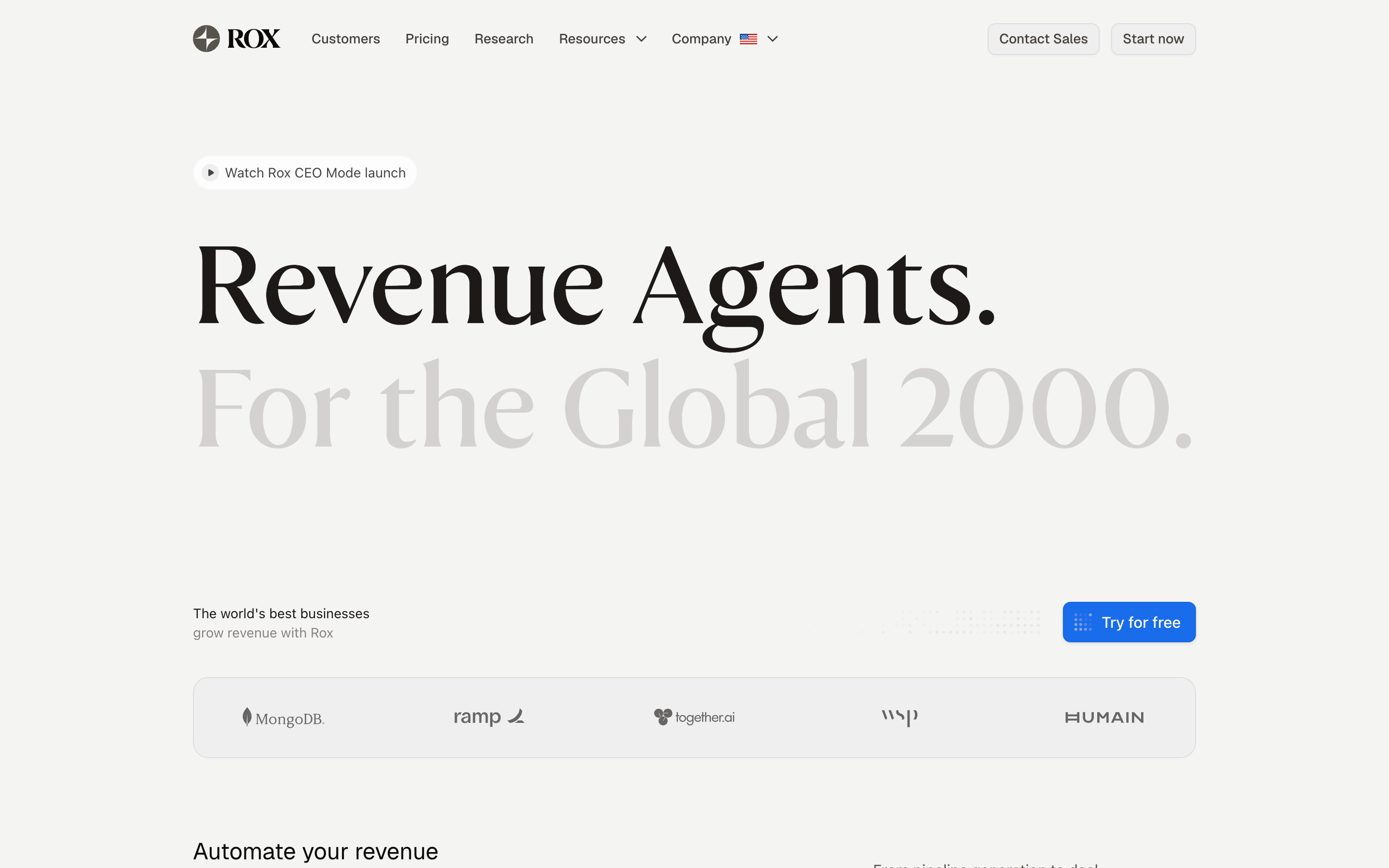 Rox website screenshot