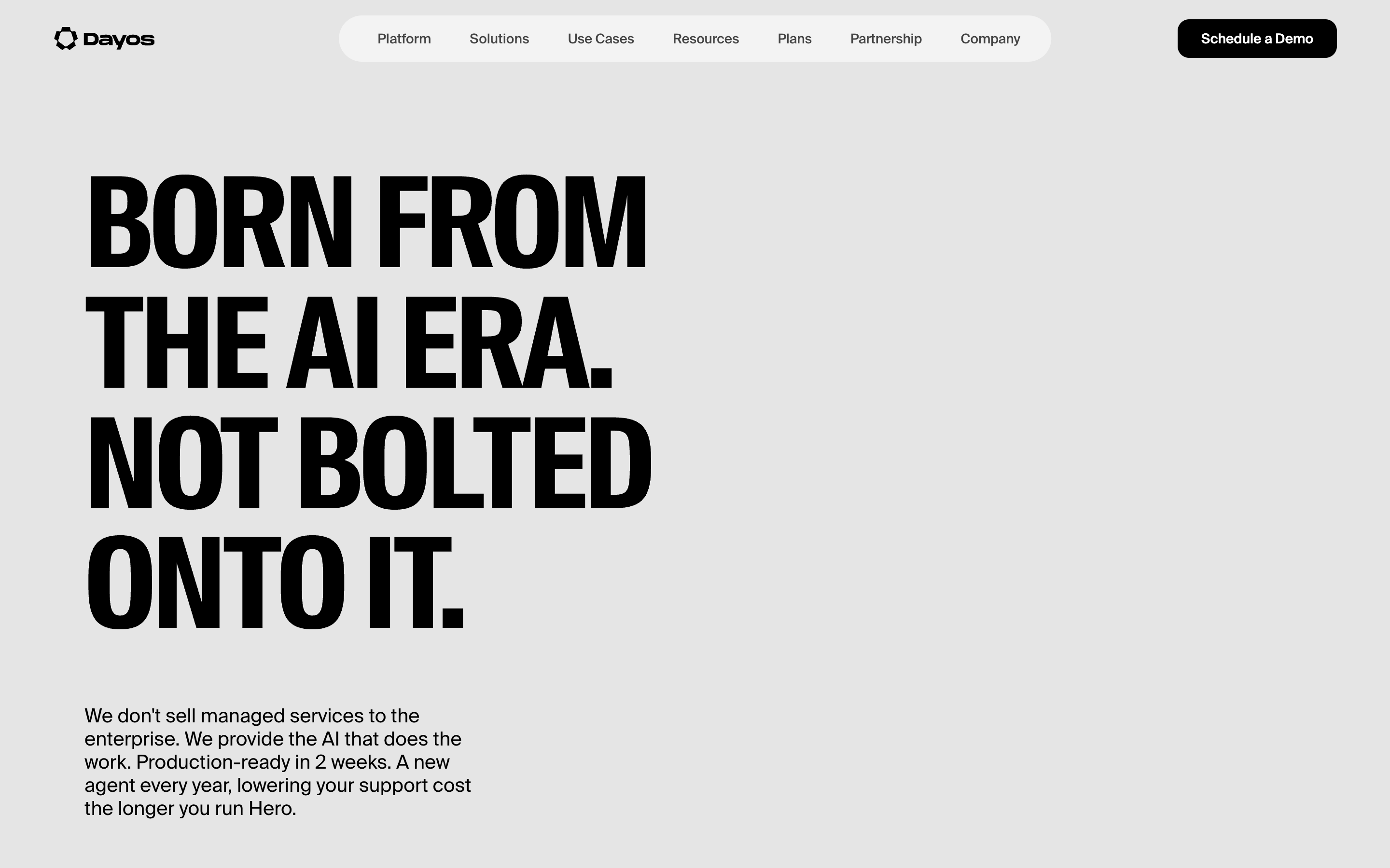Dayos website screenshot
