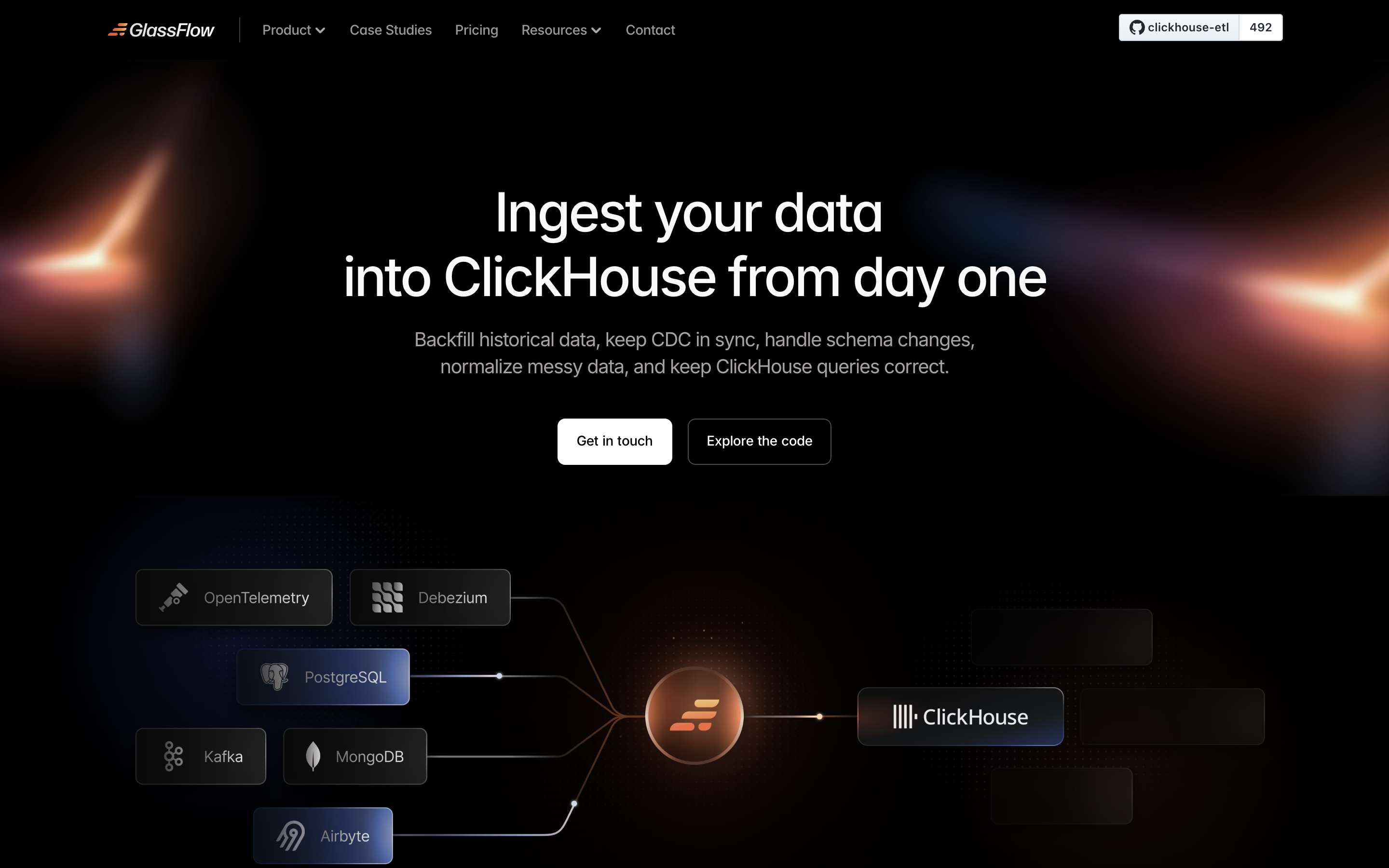 Glassflow website screenshot