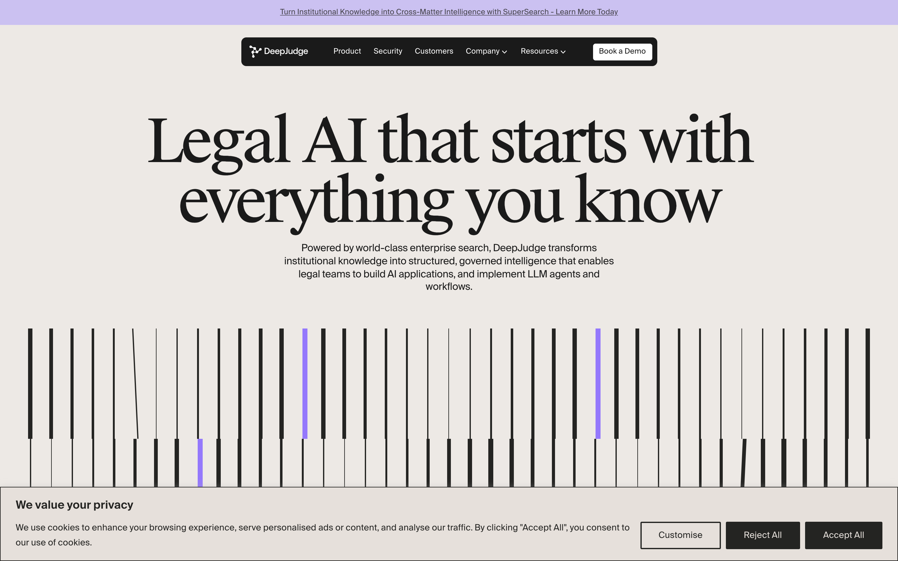 DeepJudge website screenshot
