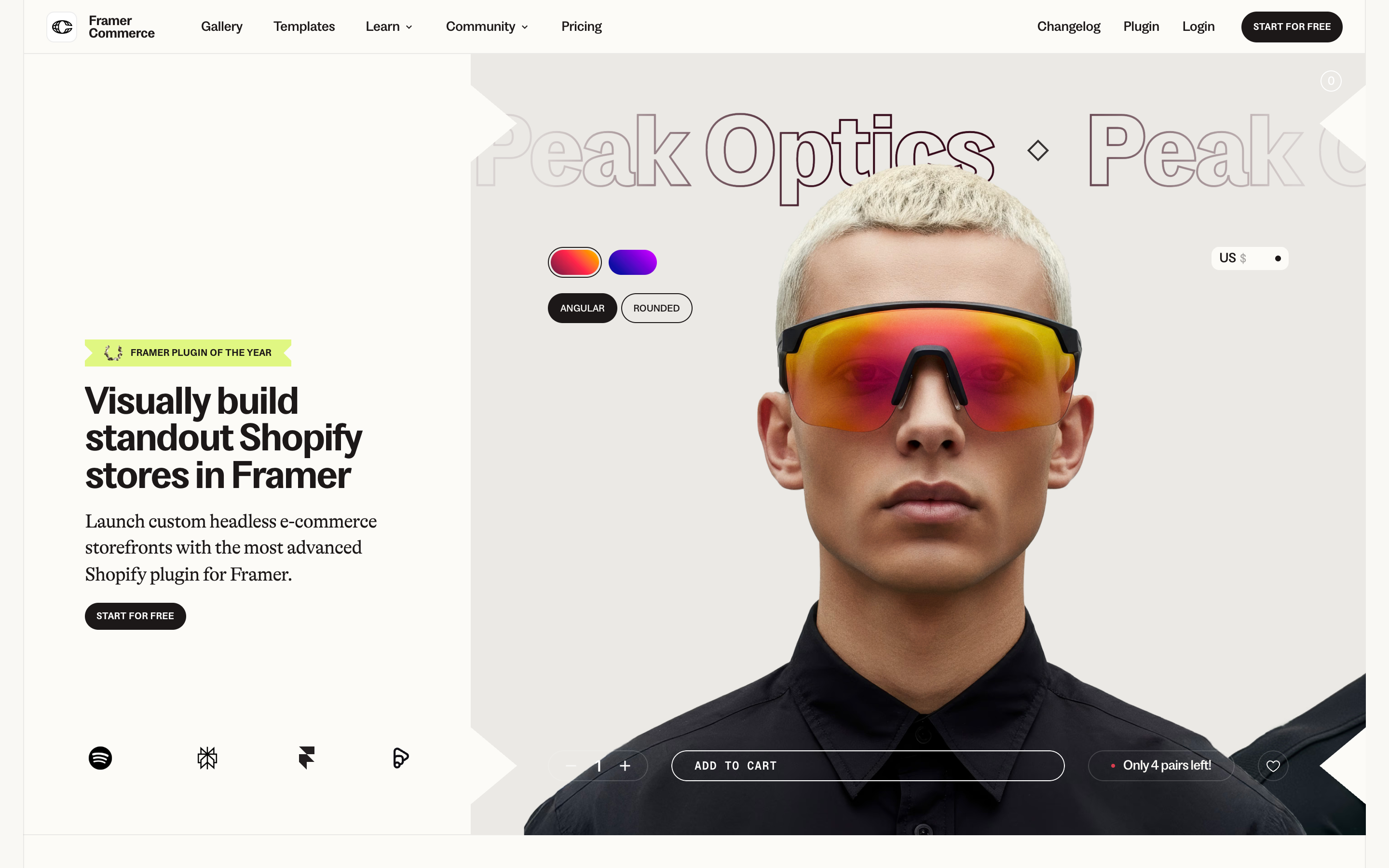 Framercommerce website screenshot