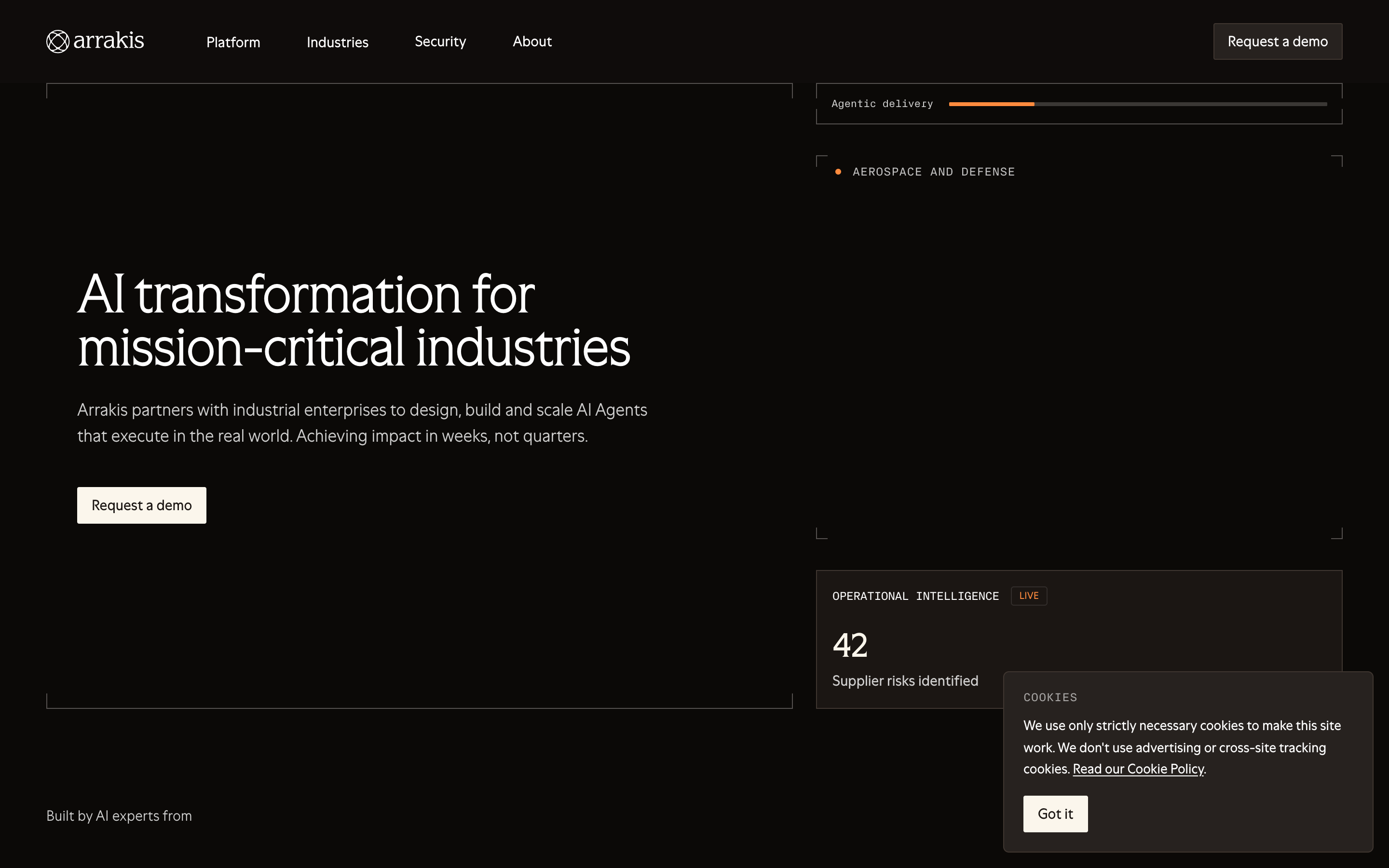 Arrakis website screenshot