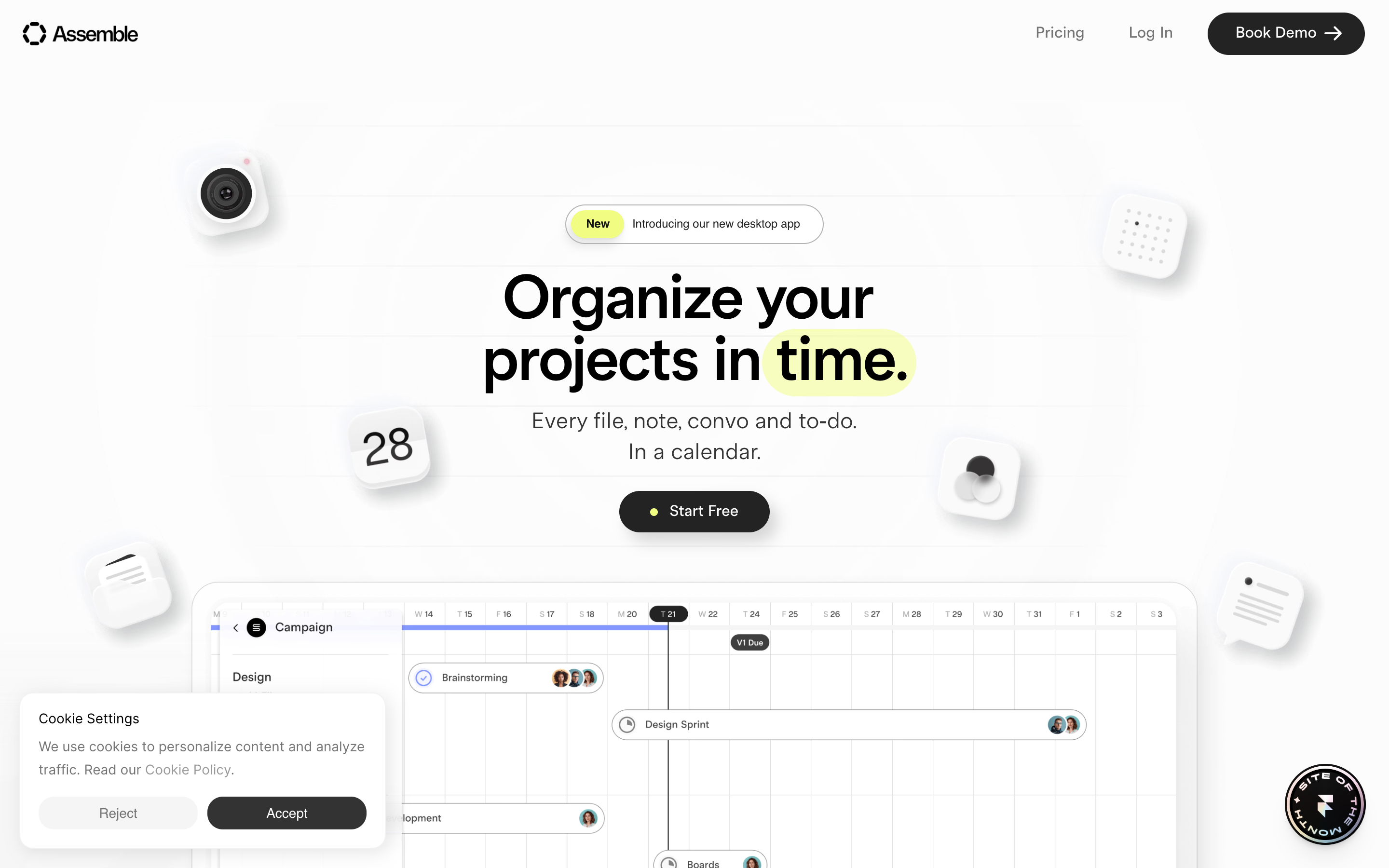 Onassemble website screenshot