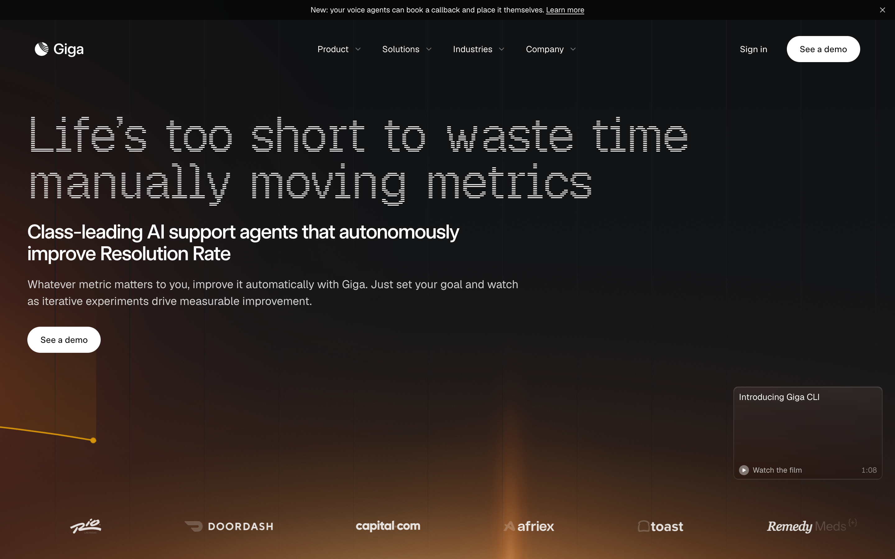 Giga website screenshot