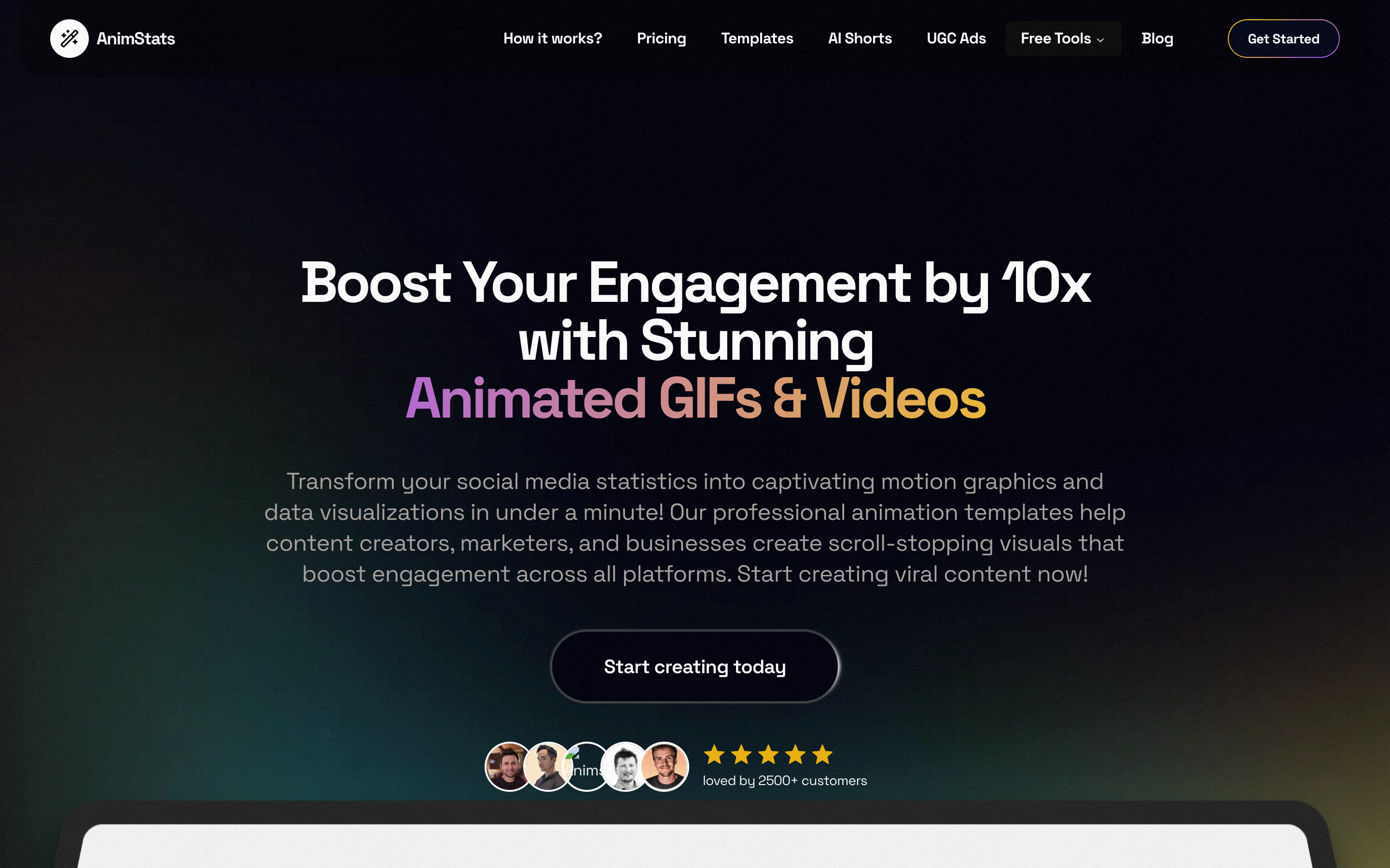 Animstats website screenshot