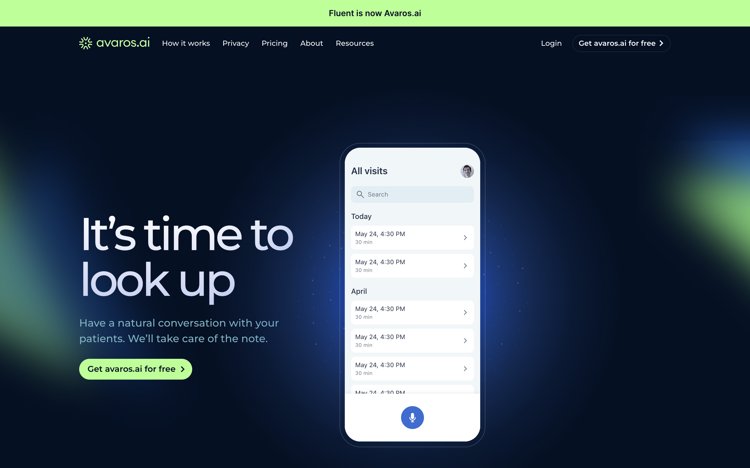 Fluent website screenshot