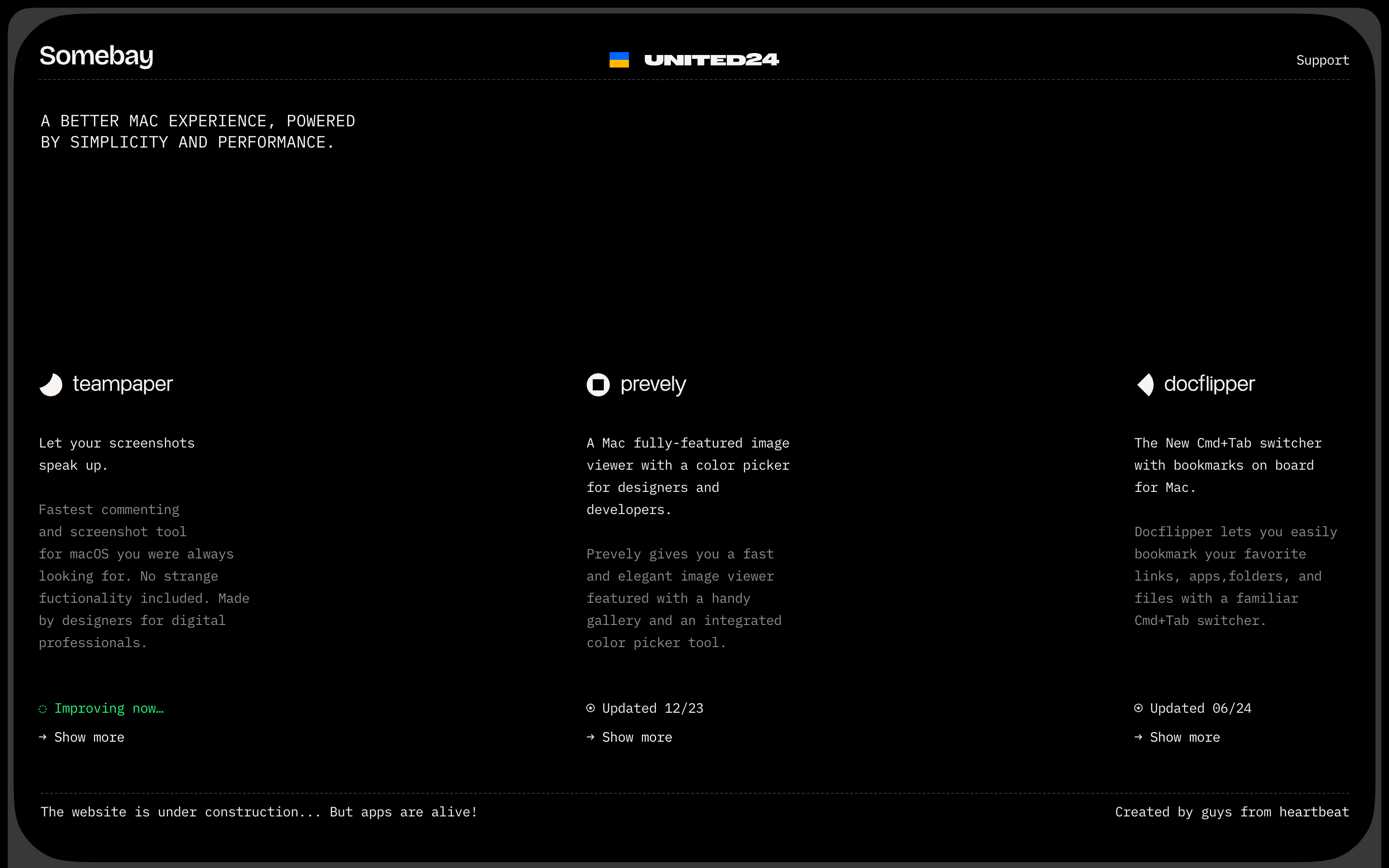 Somebay desktop screenshot