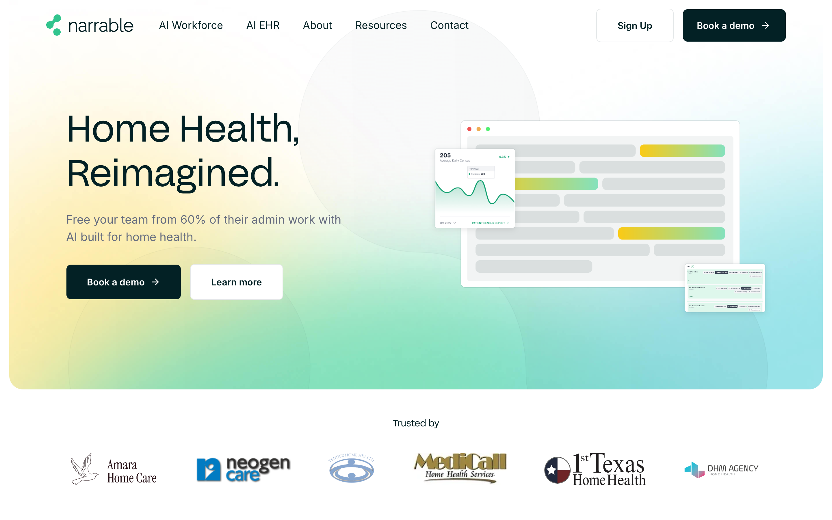 Narrablehealth website screenshot