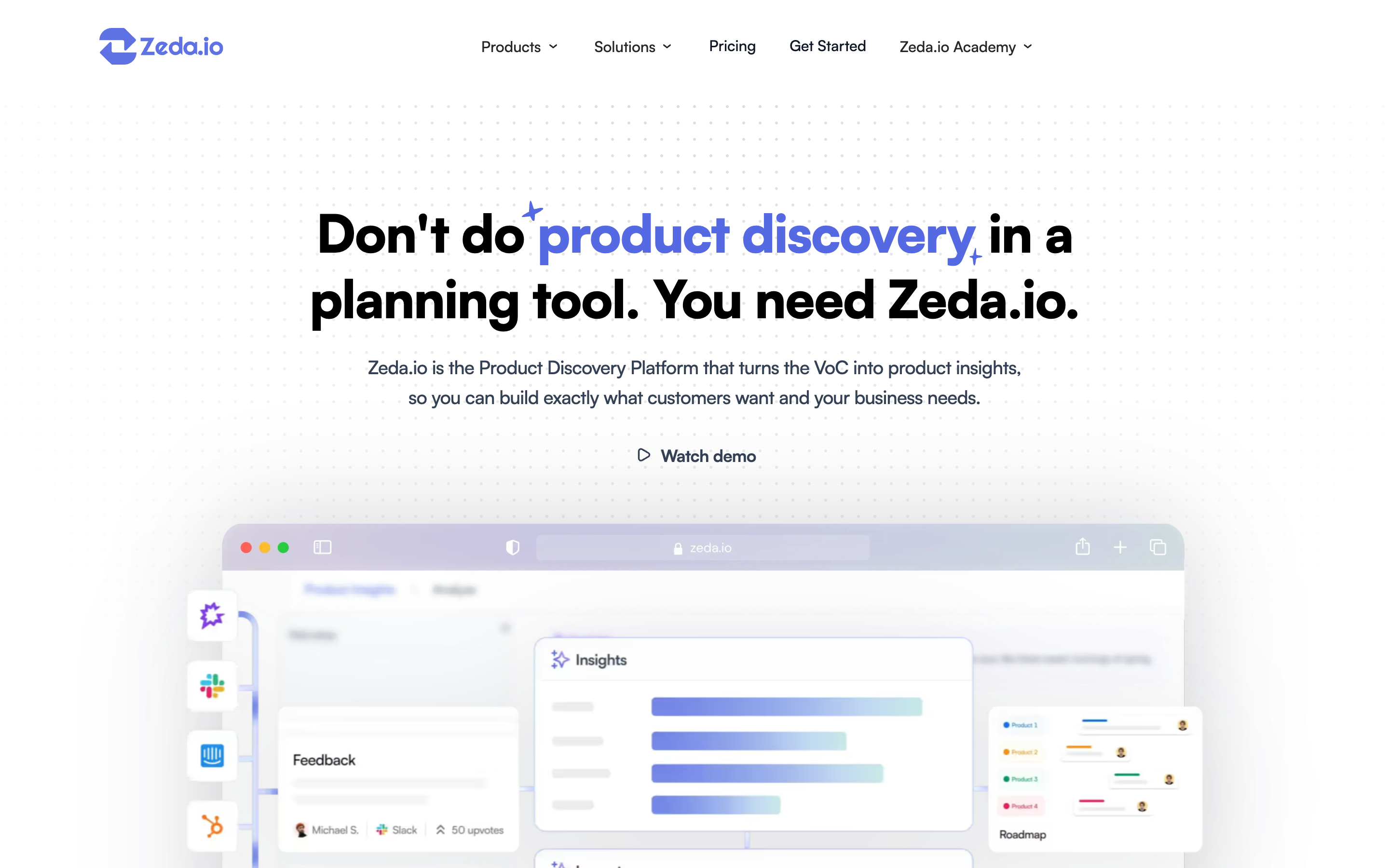 Zeda website screenshot