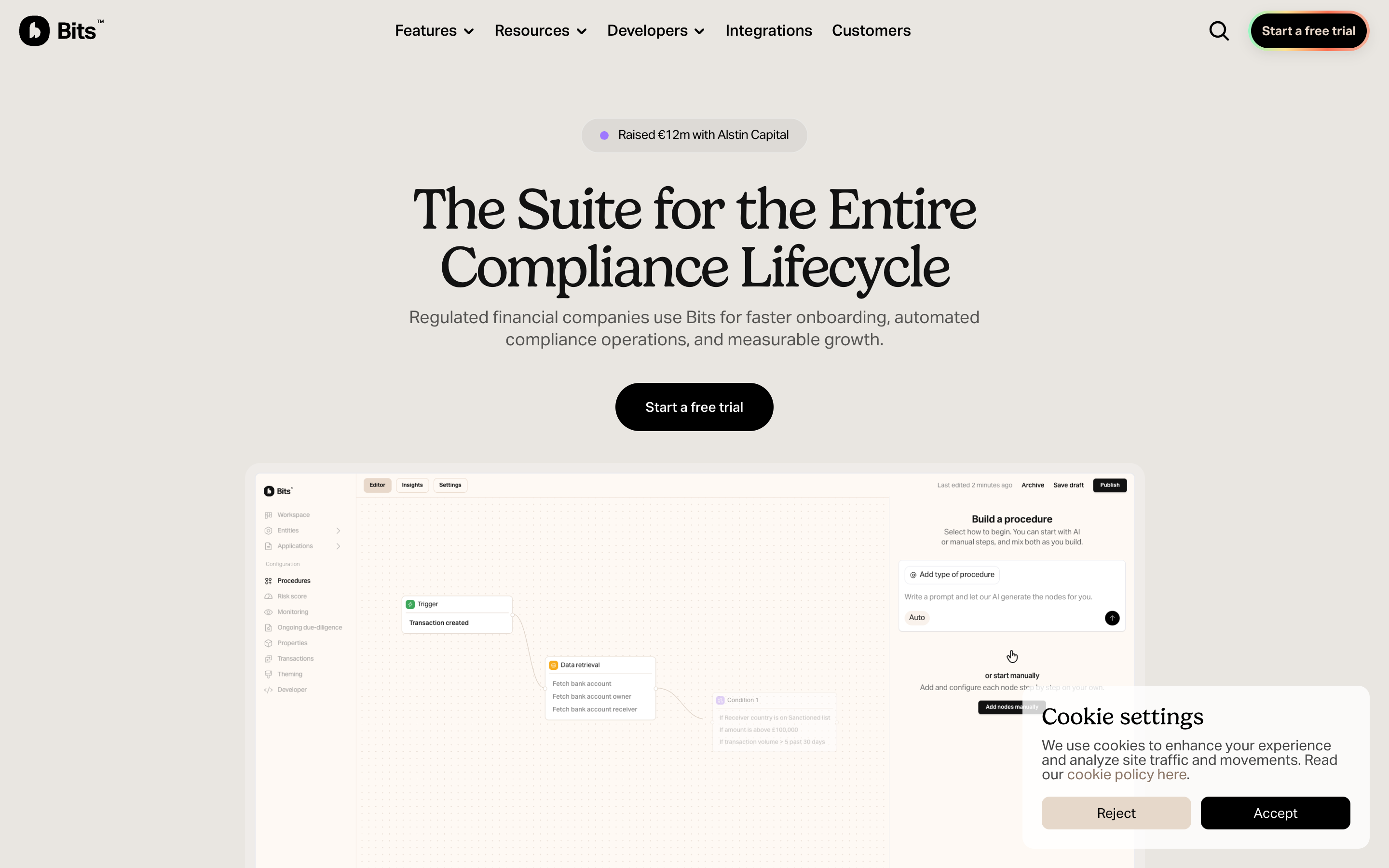Bits.bi website screenshot