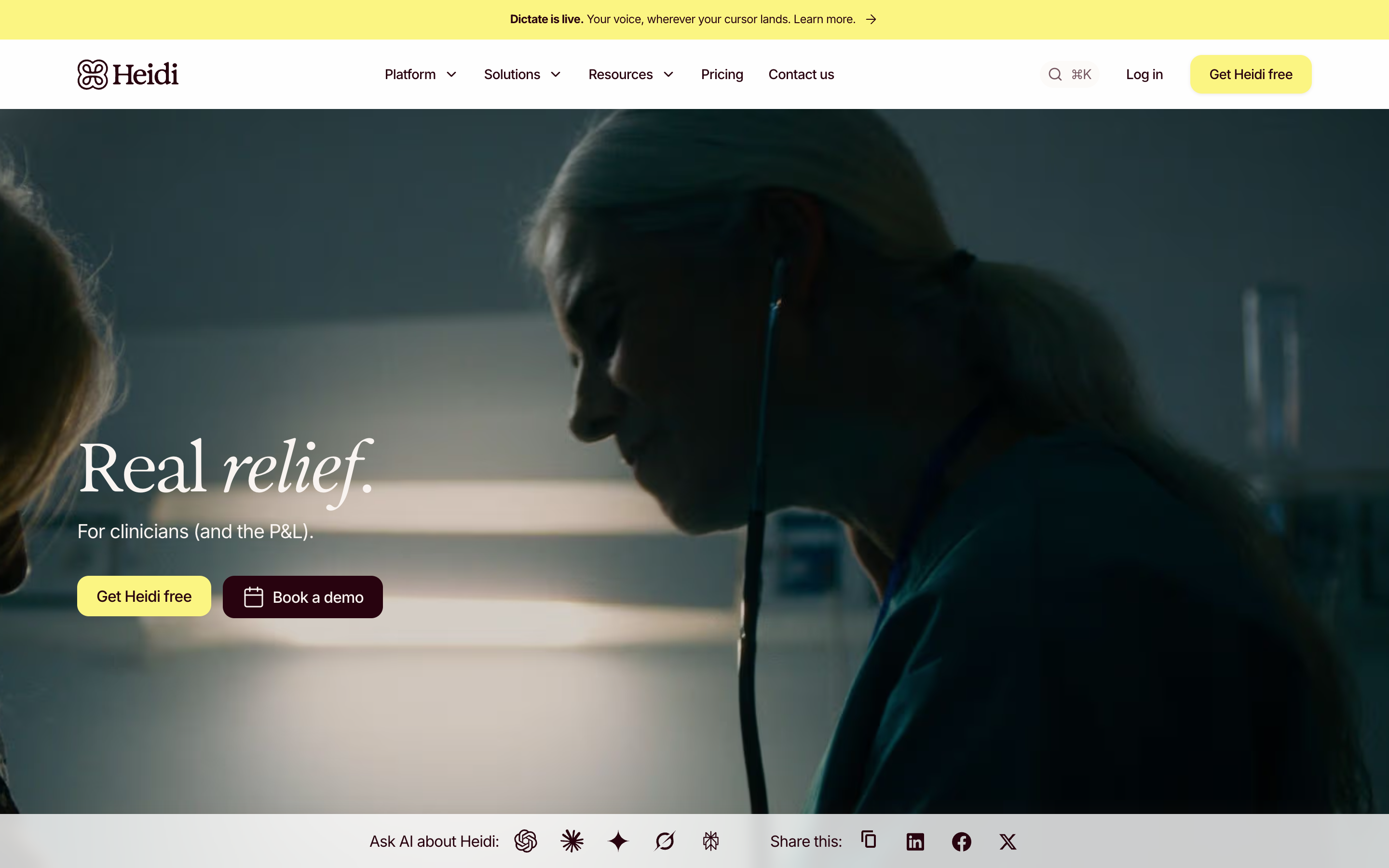 Heidi Health website screenshot