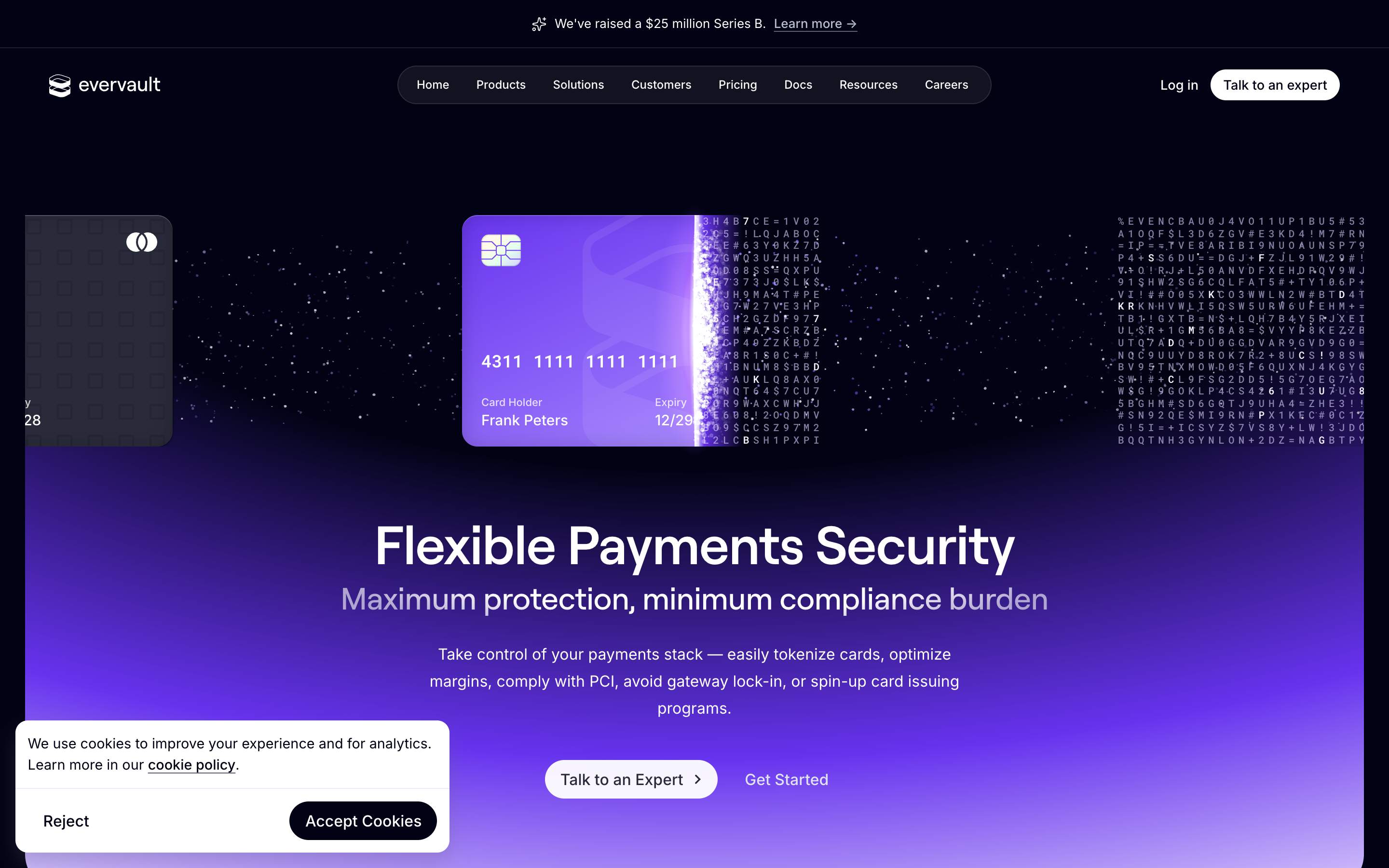 Evervault website screenshot