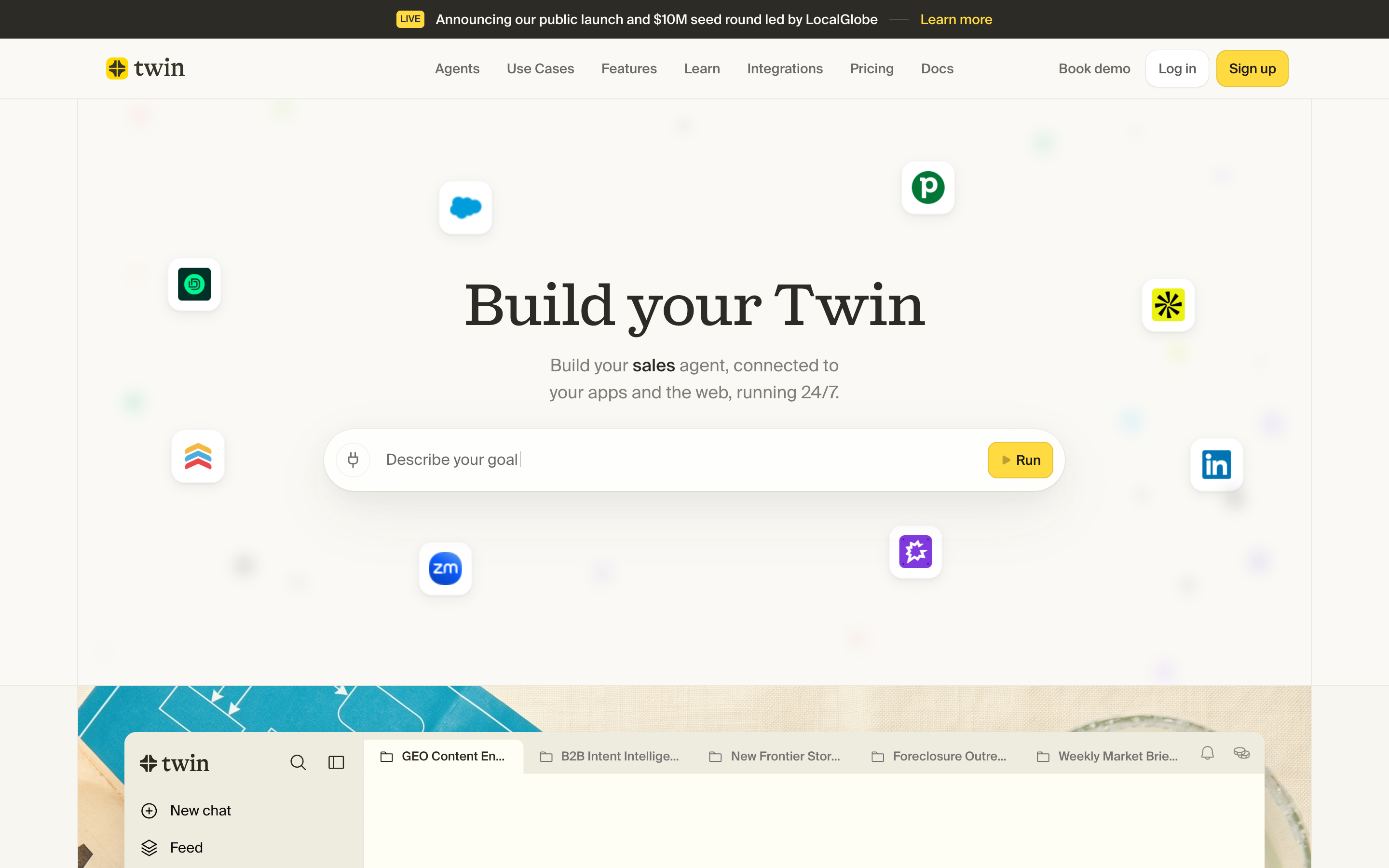 Twin website screenshot