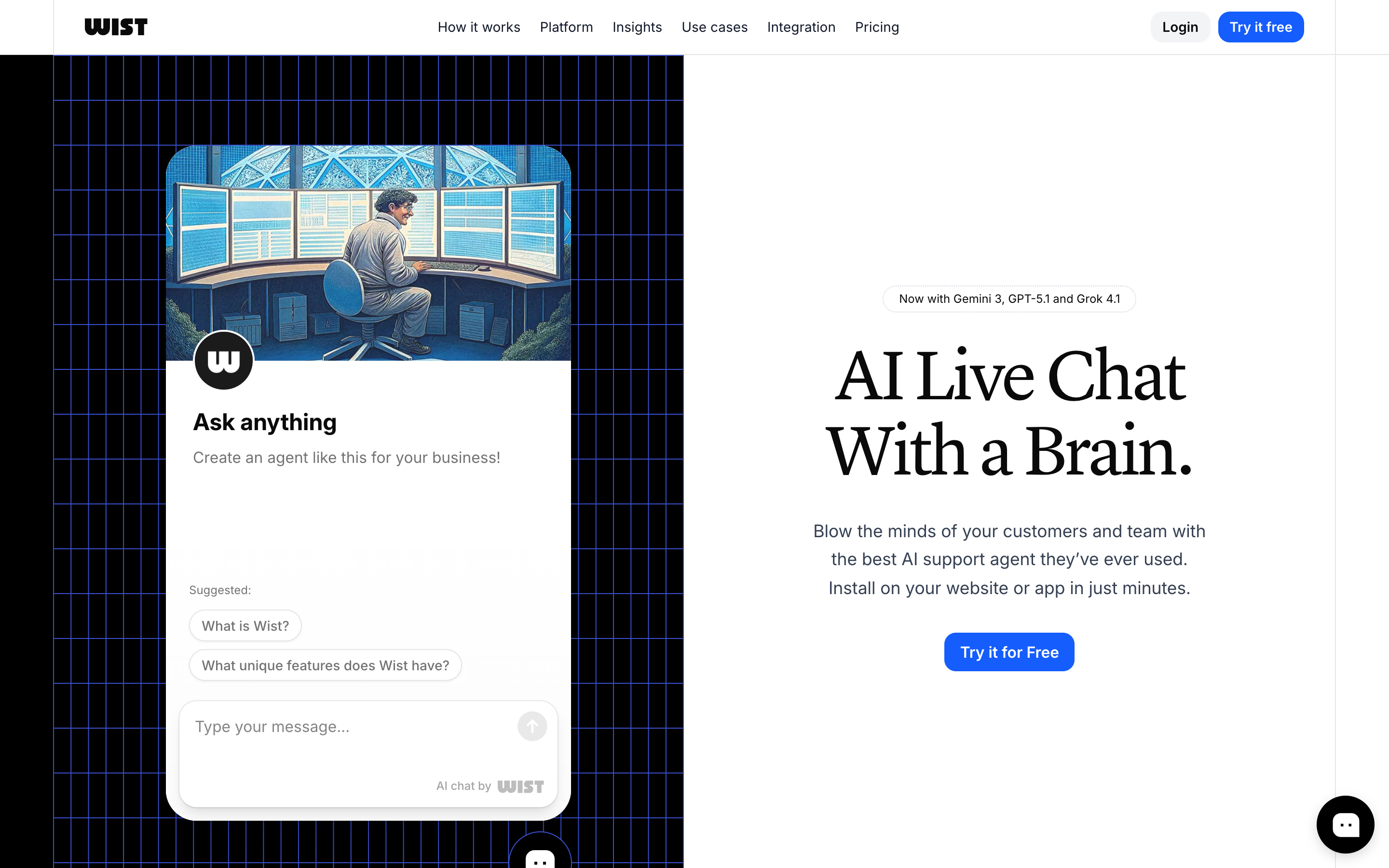 Wist website screenshot