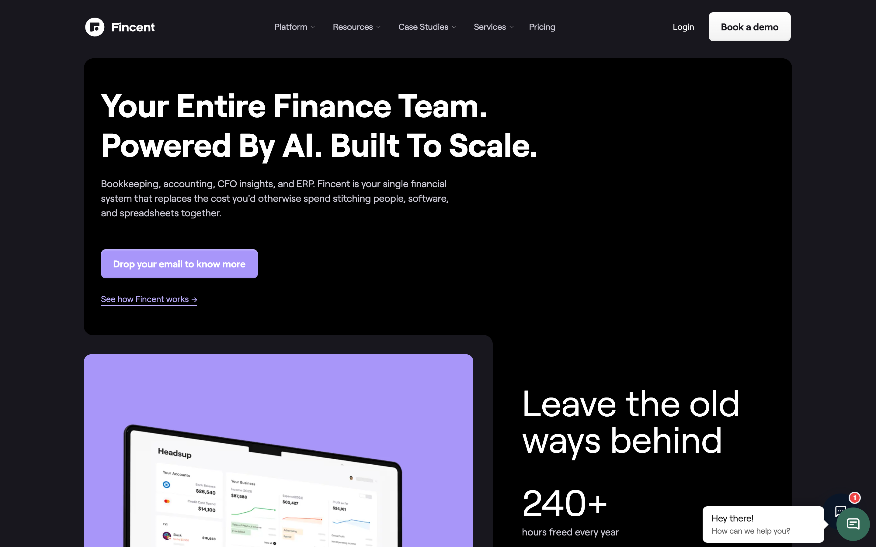 Fincent website screenshot