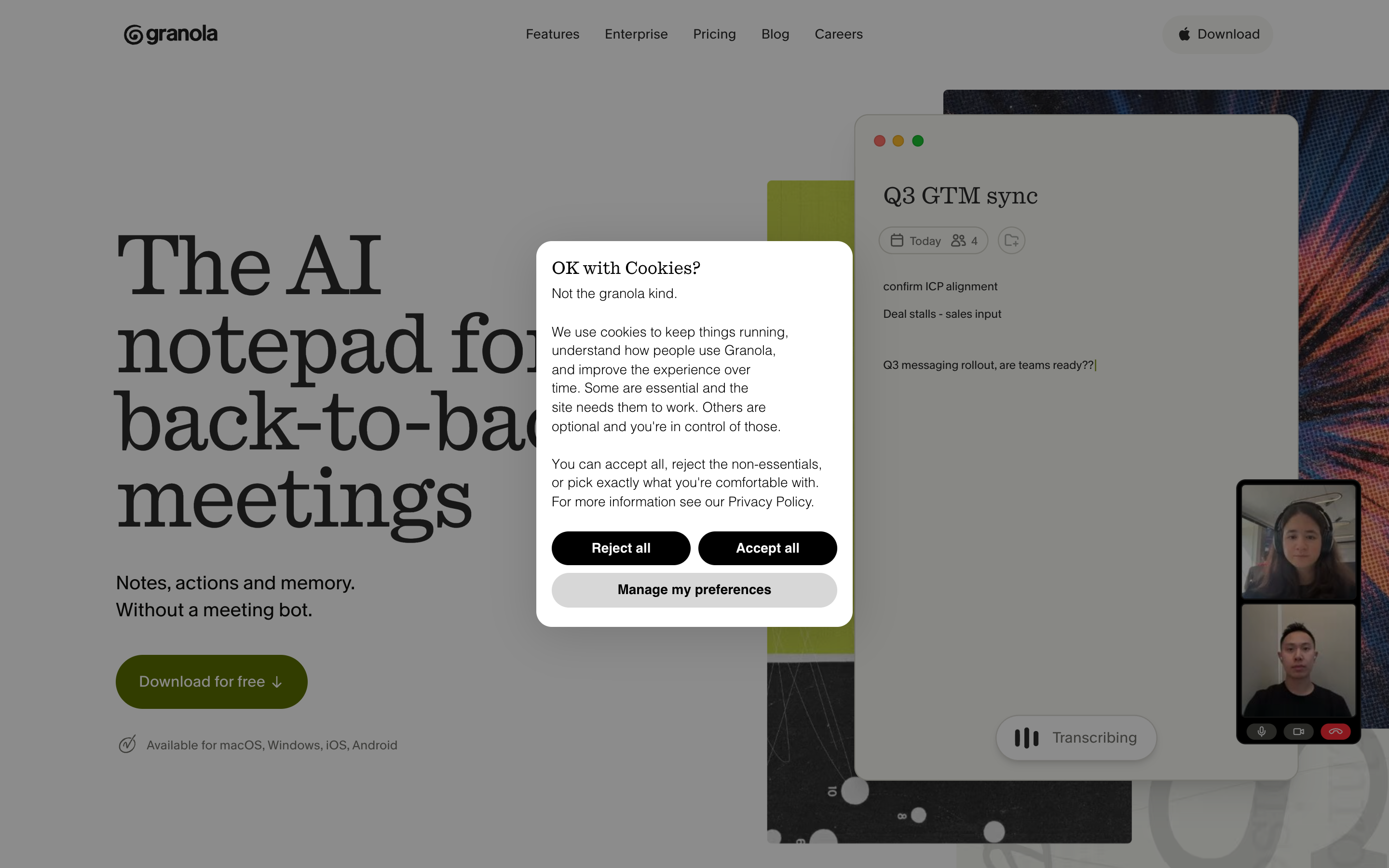Granola (SO) website screenshot
