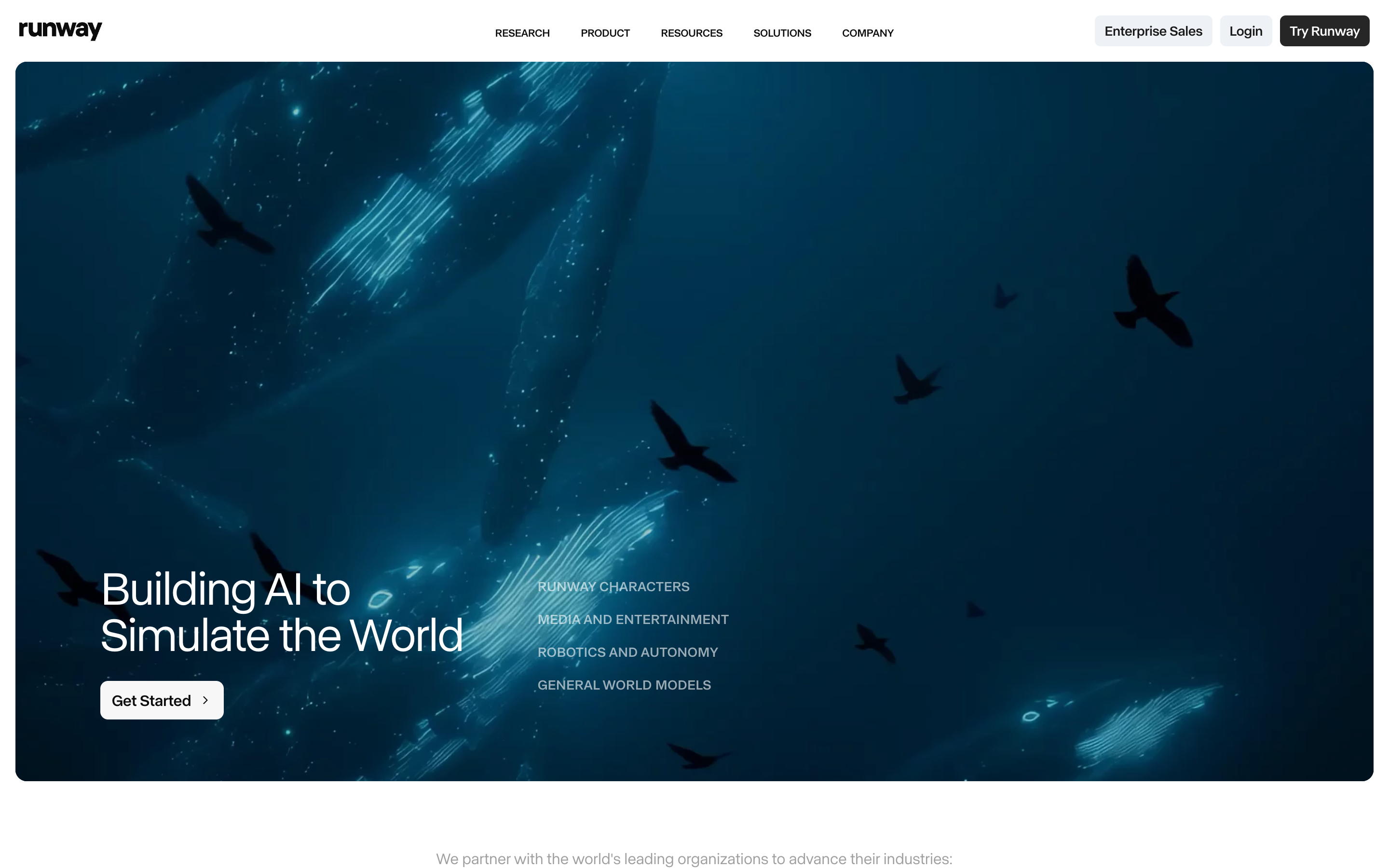 Runwayml website screenshot