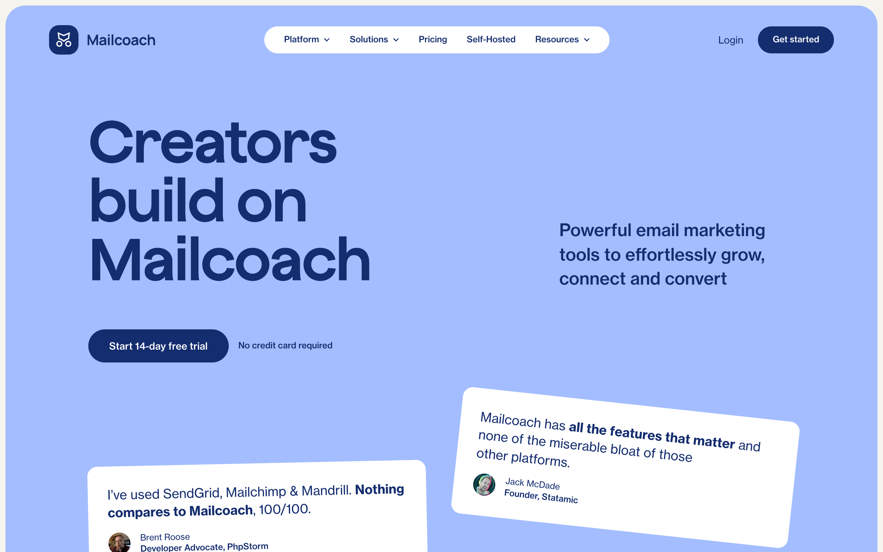 Mailcoach website screenshot