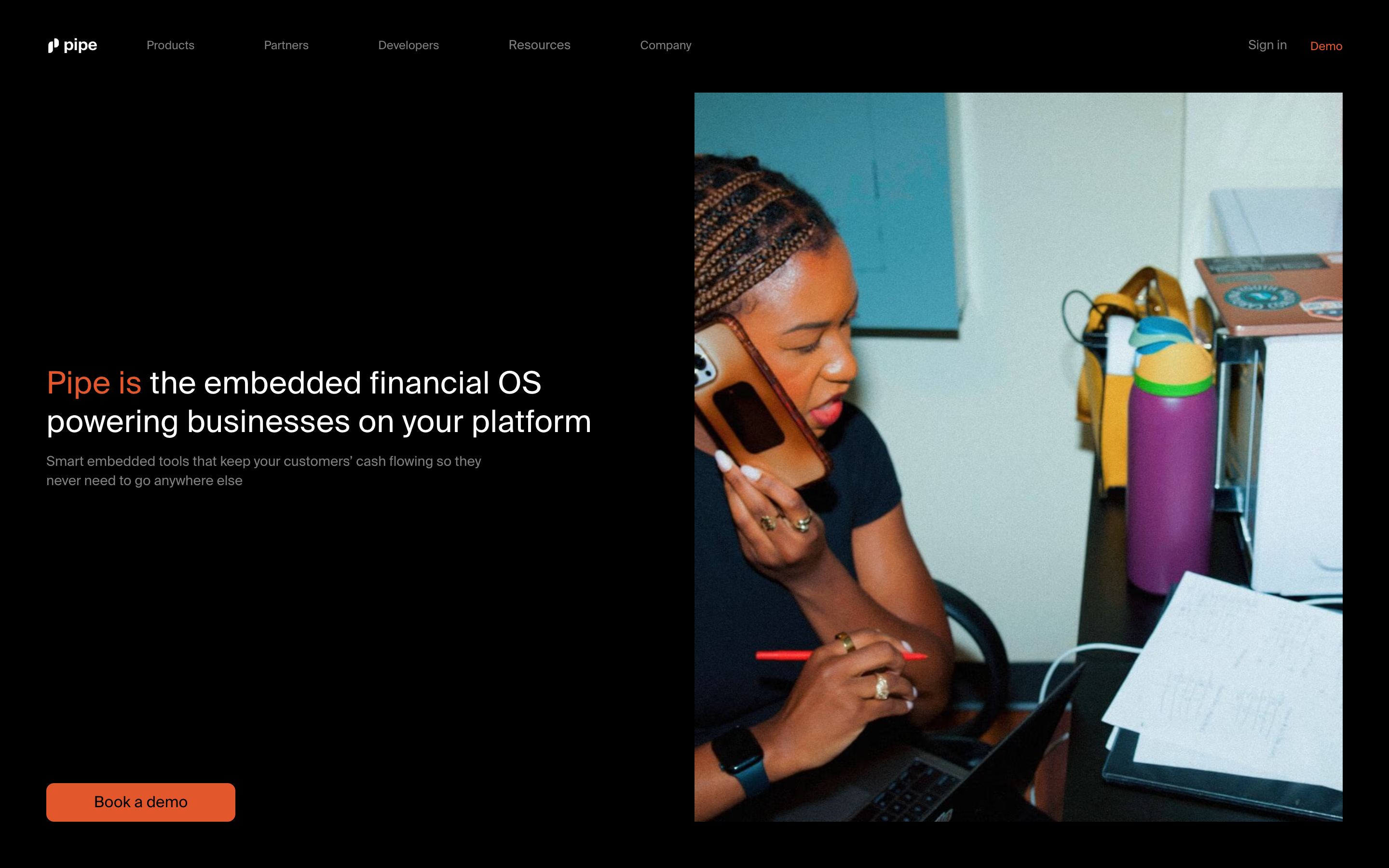 Pipe website screenshot