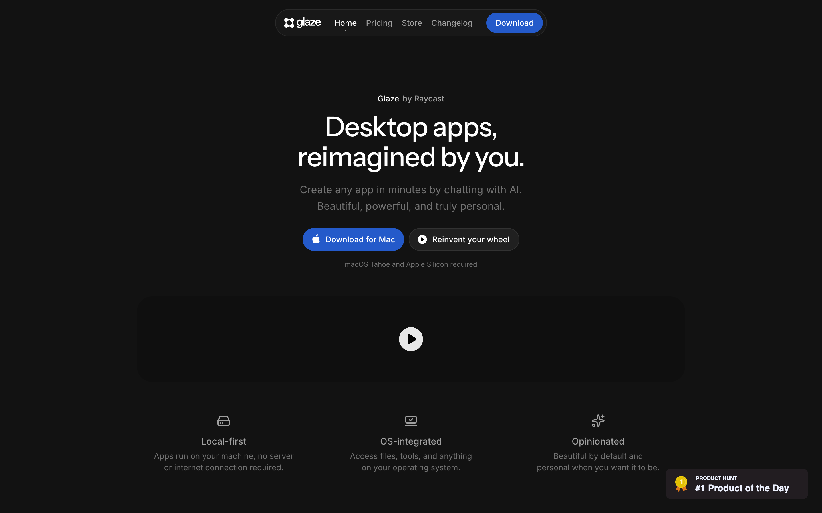 Glazeapp website screenshot