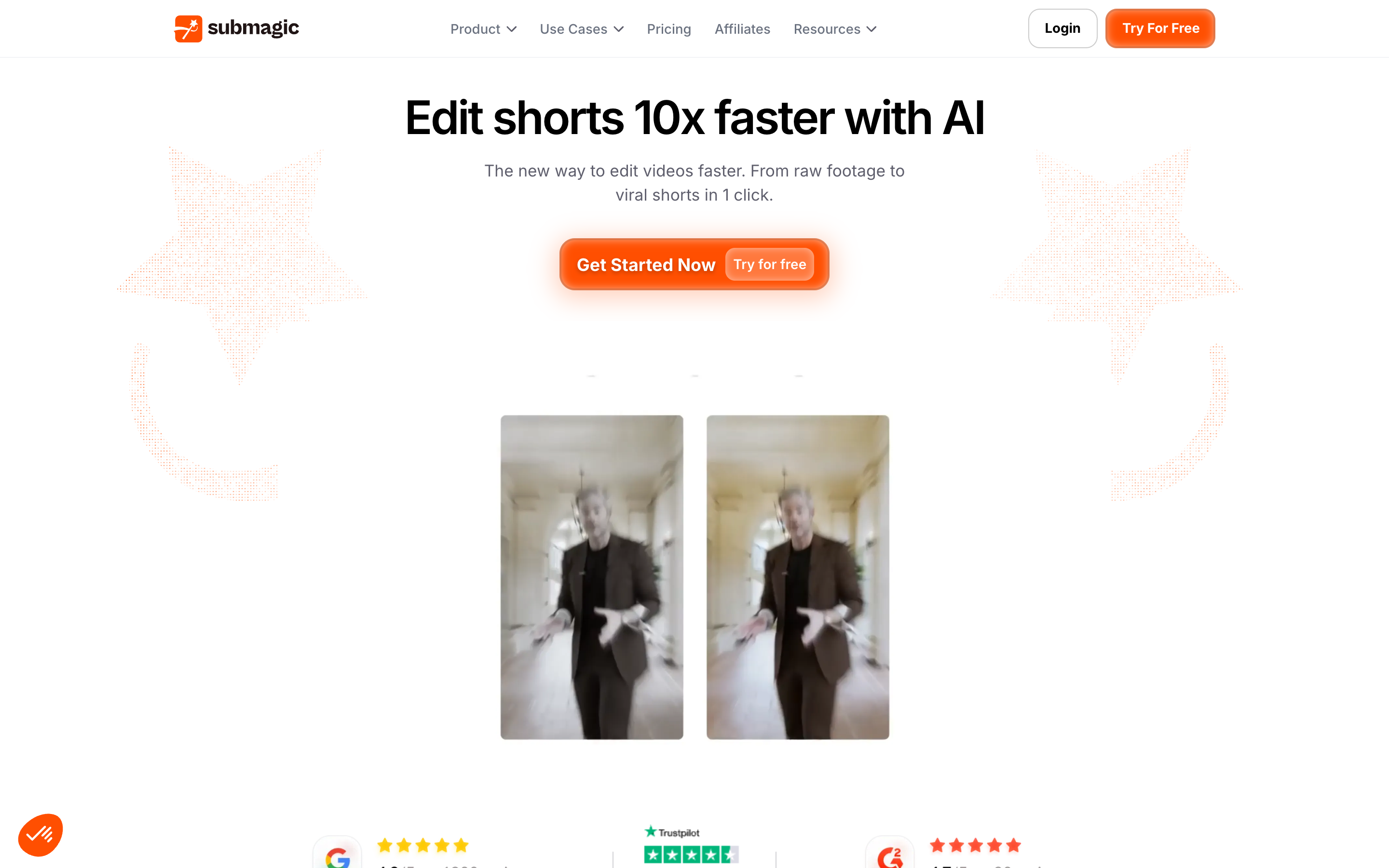 Submagic website screenshot