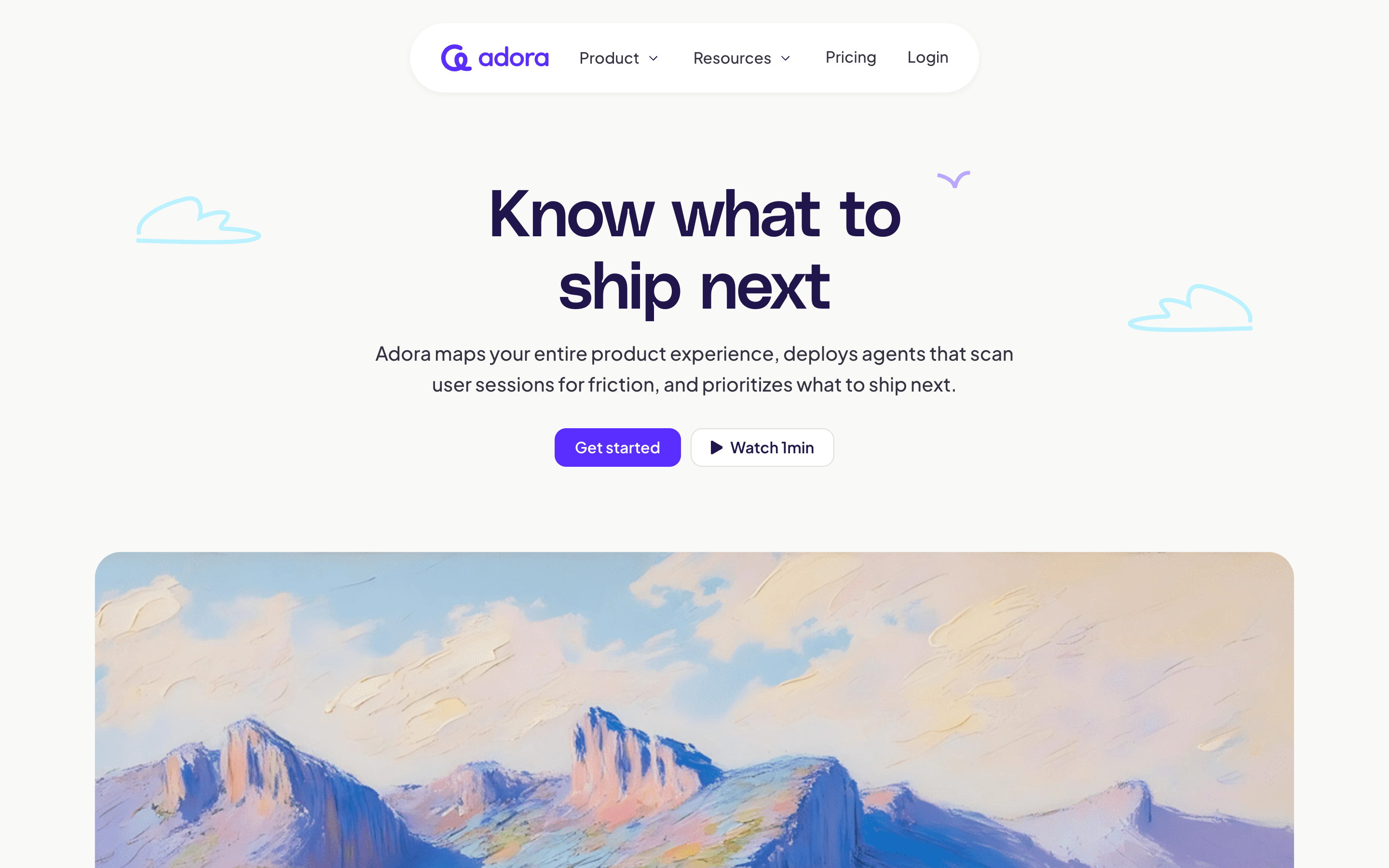 Adora website screenshot