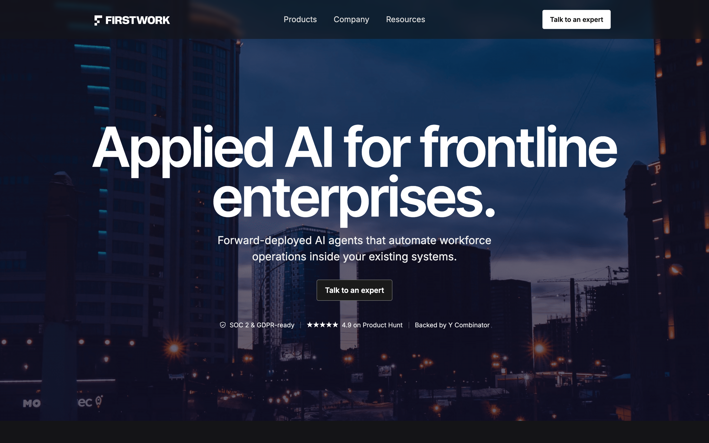 Firstwork website screenshot