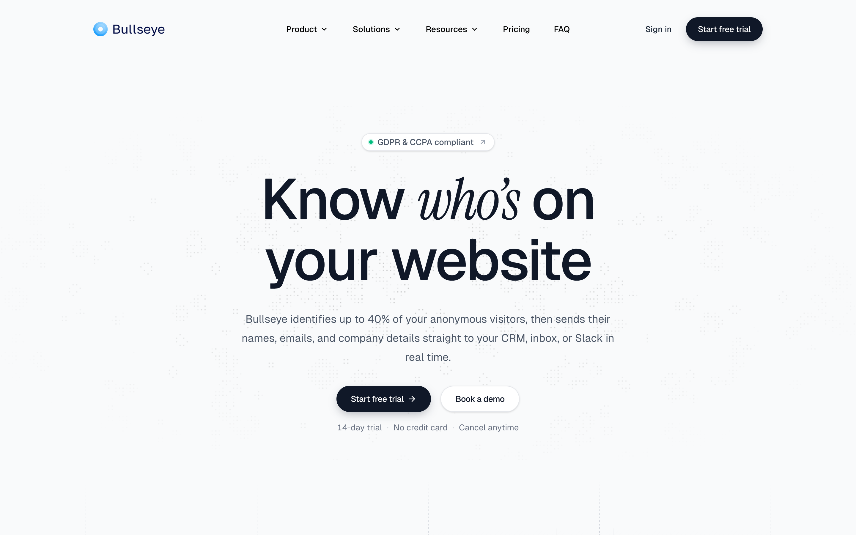 Bullseye website screenshot