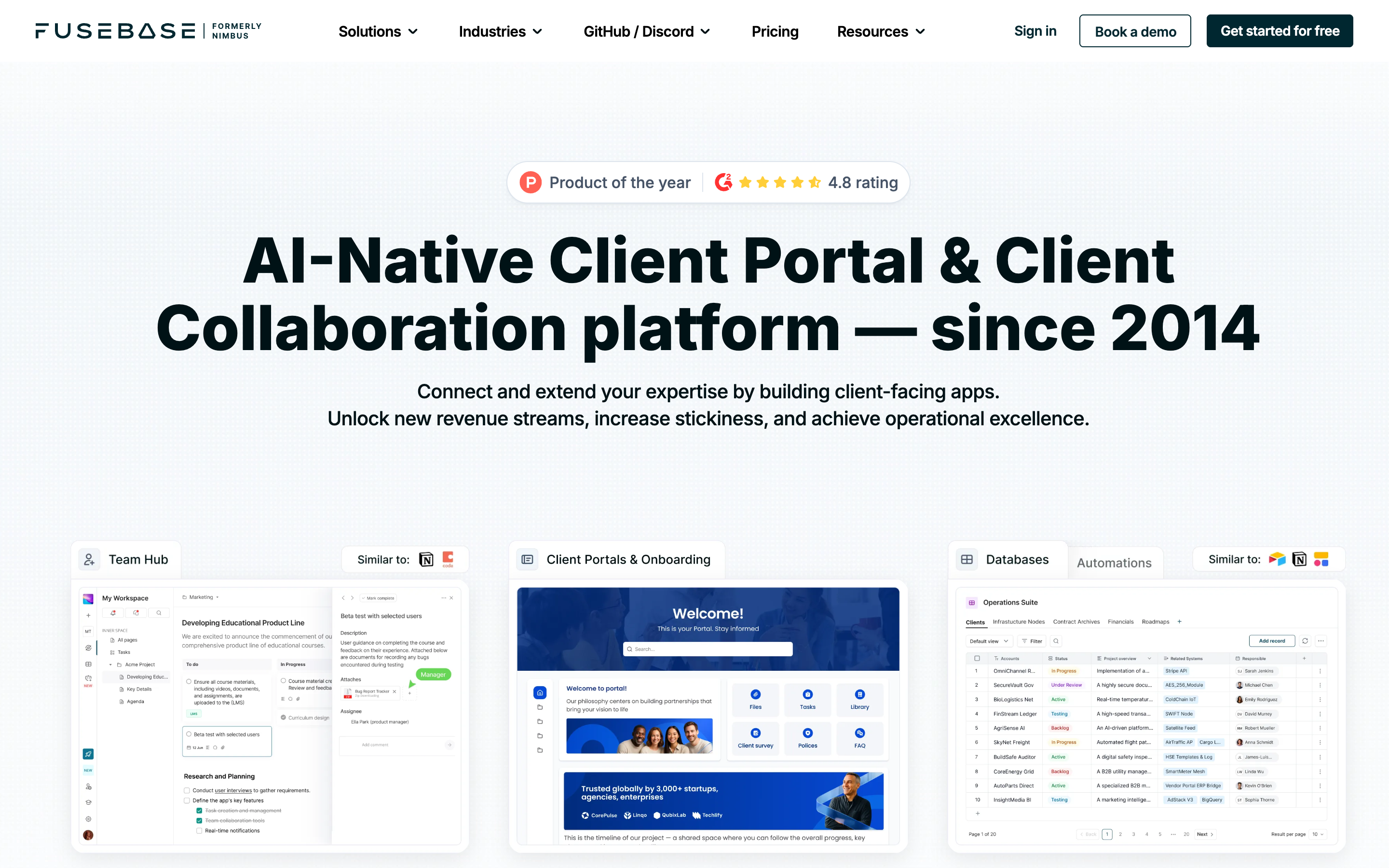 Nimbusweb website screenshot
