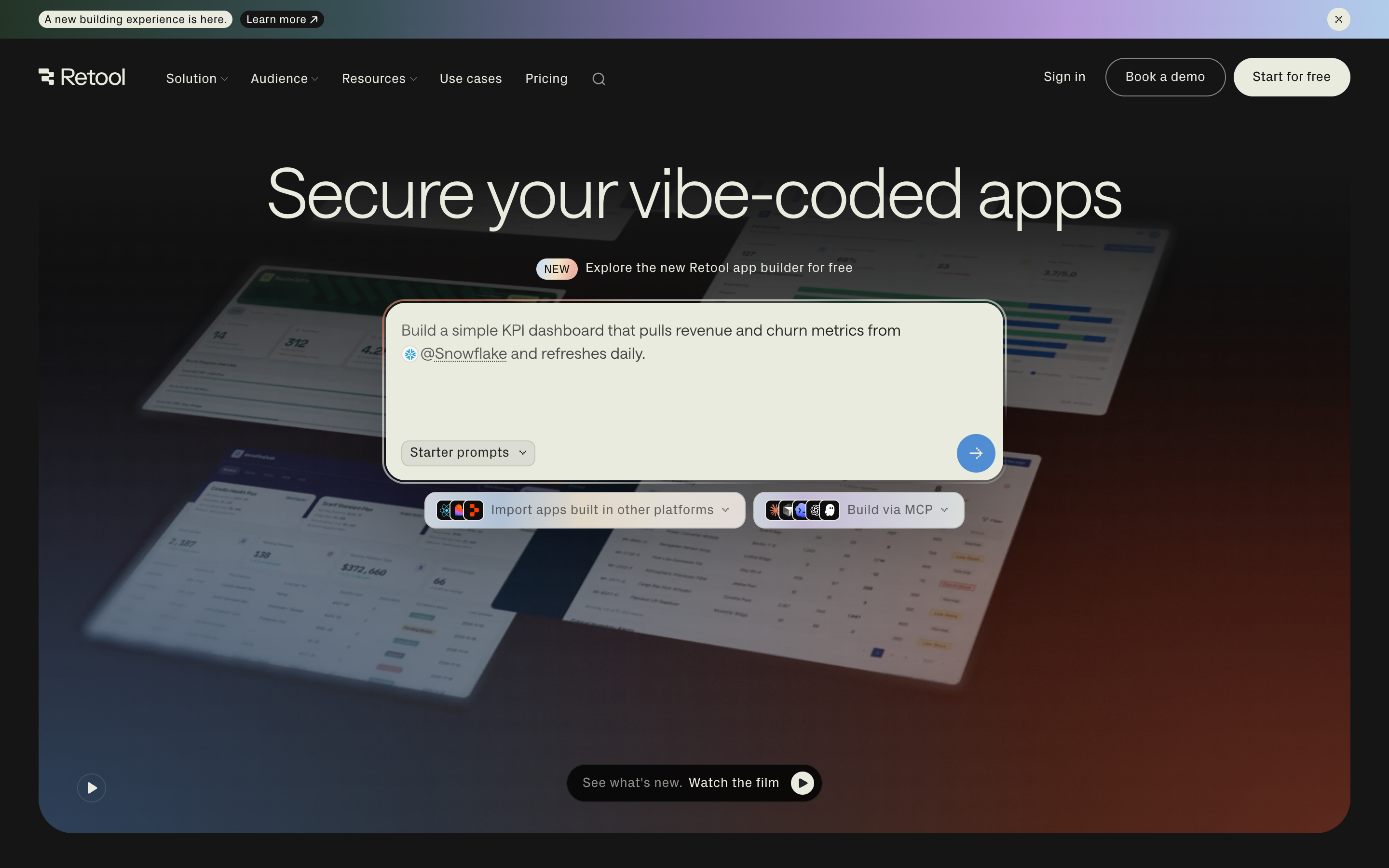 Retool website screenshot