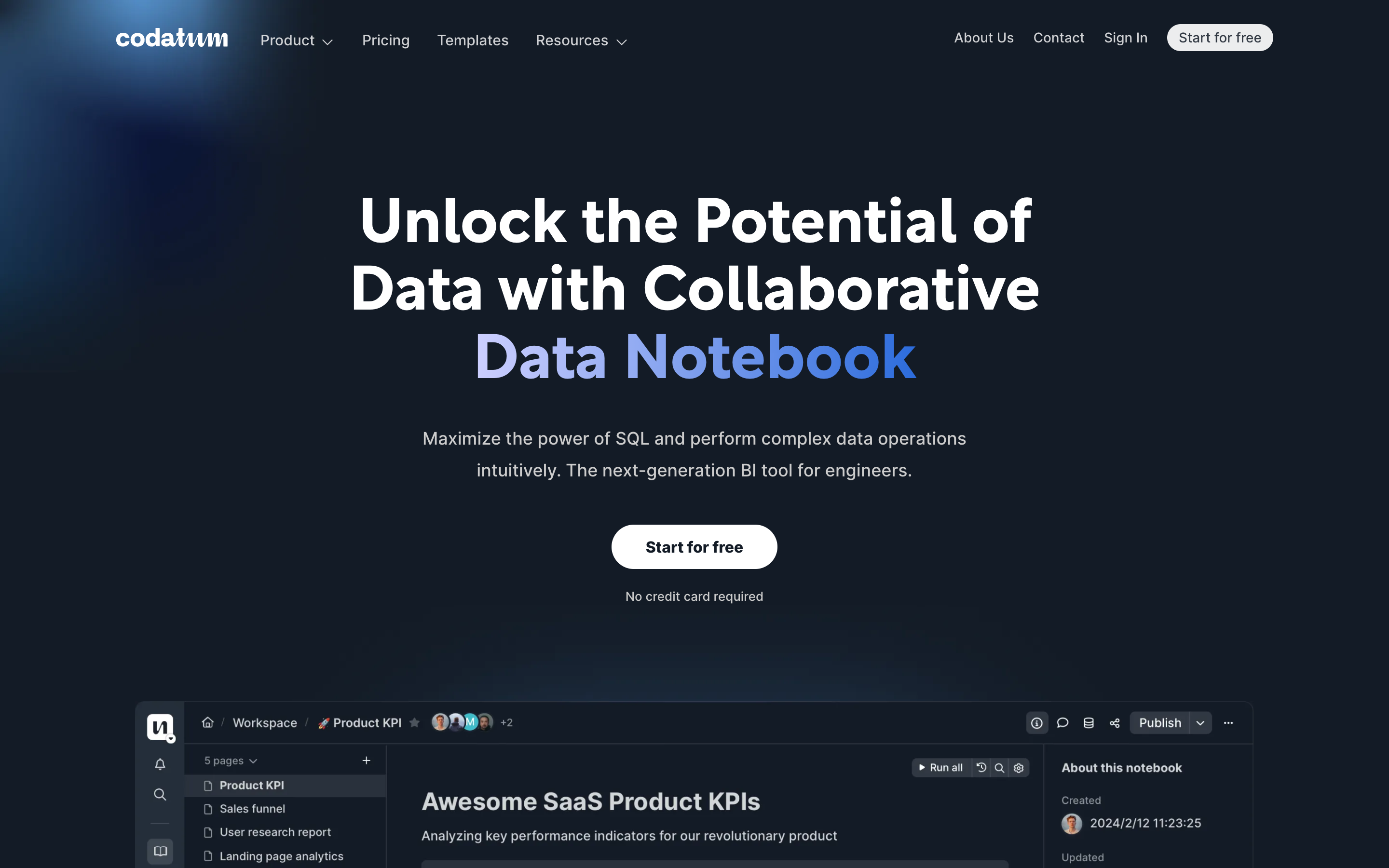 Codatum website screenshot