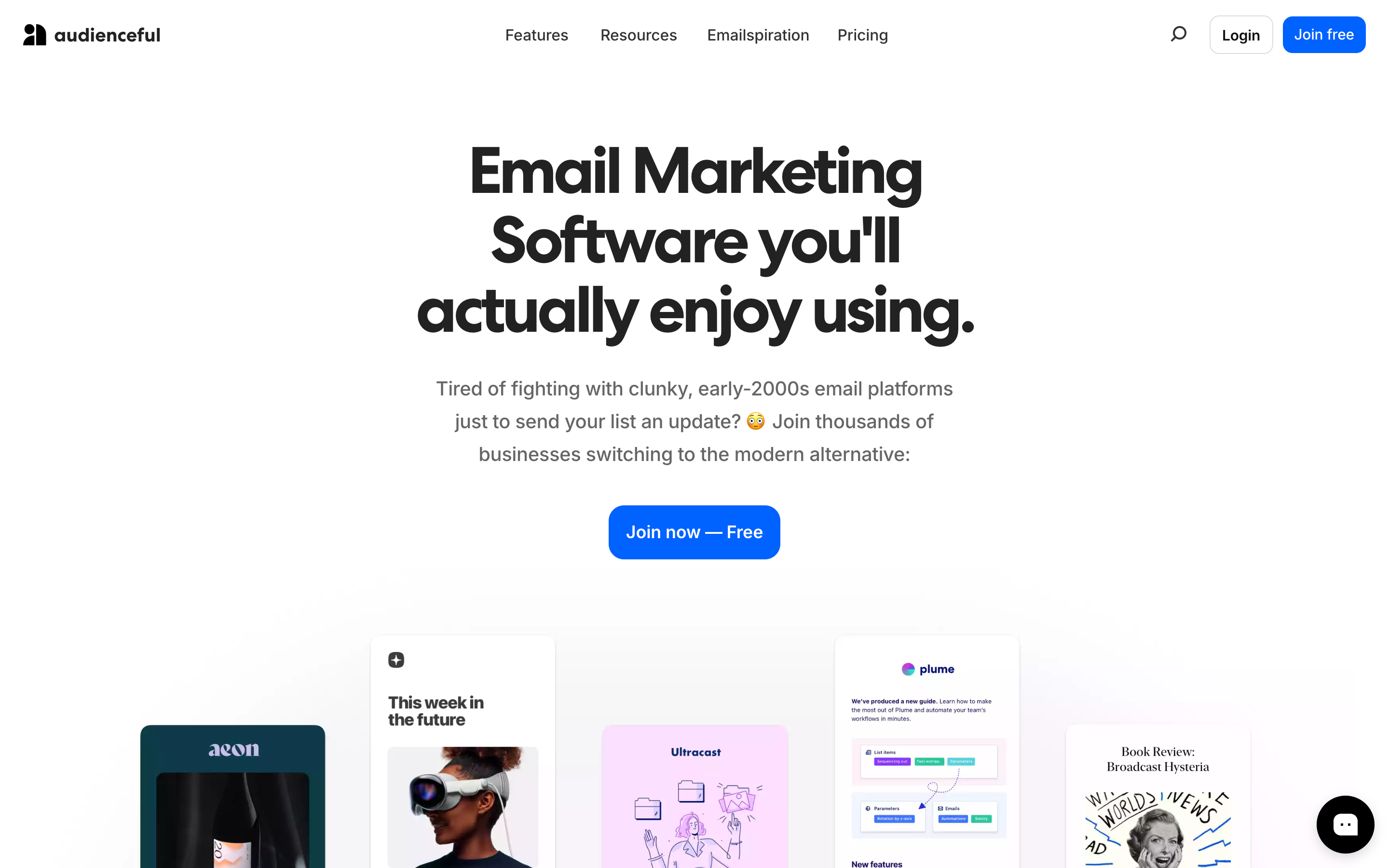 Audienceful website screenshot