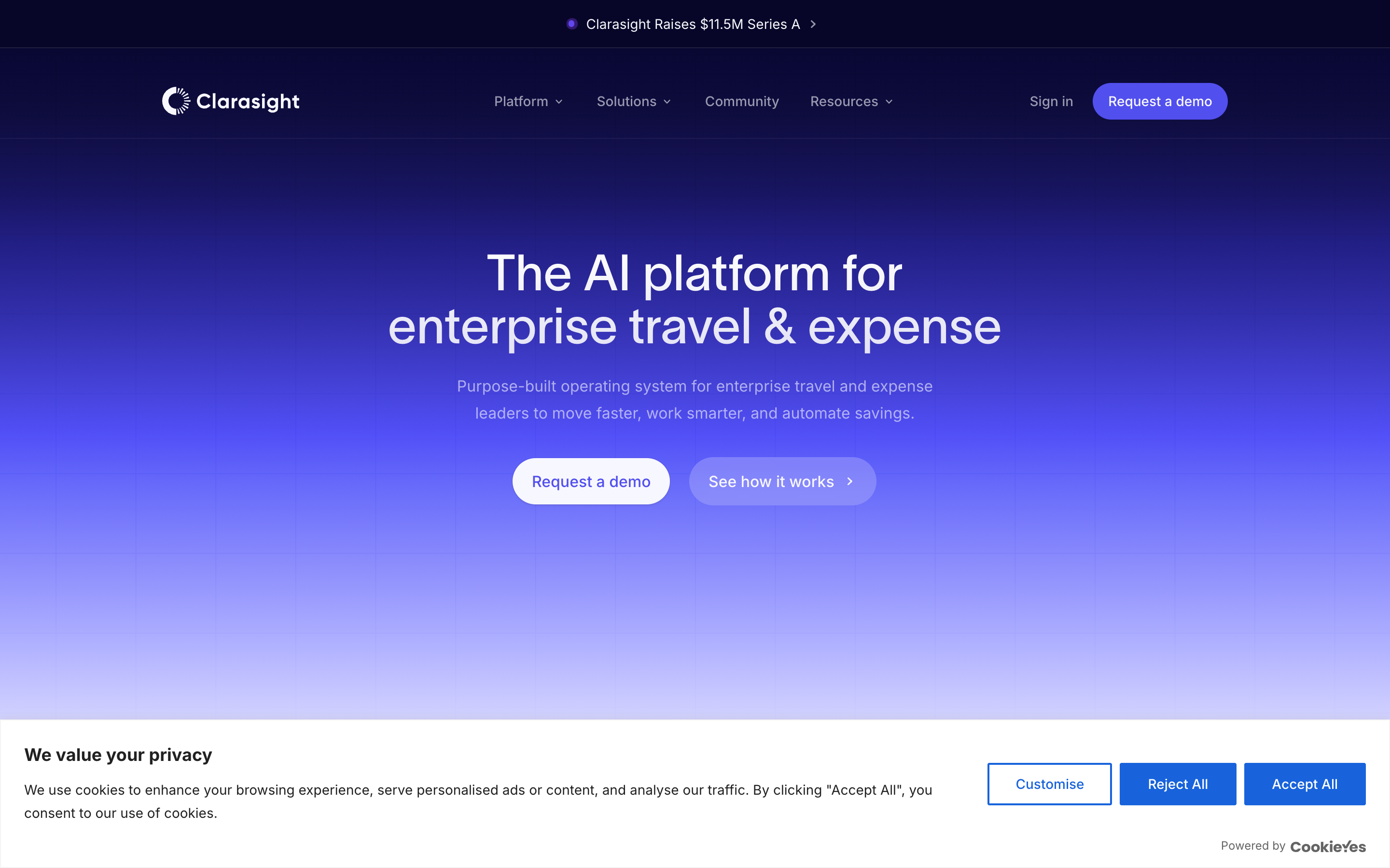 Clarasight website screenshot