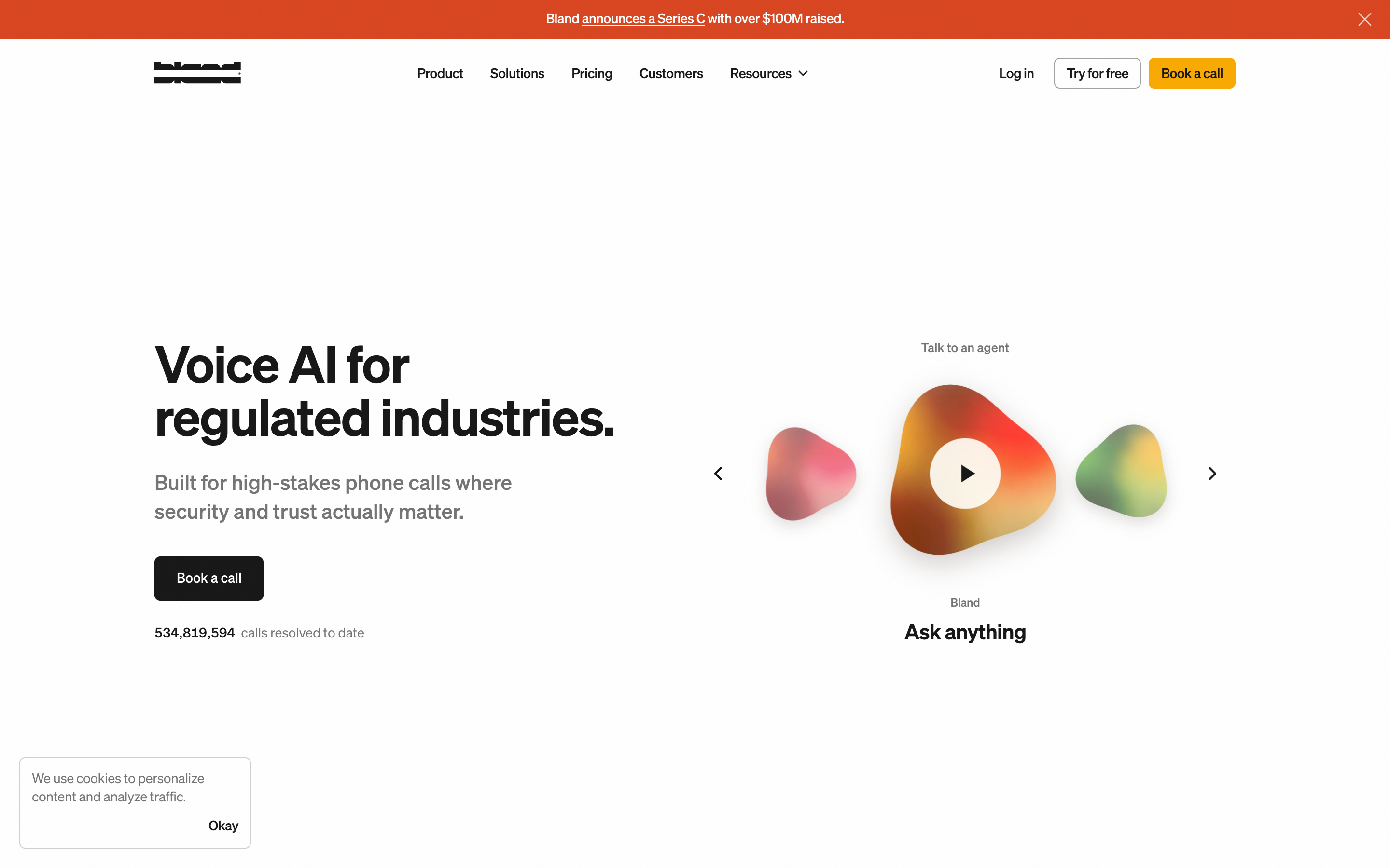 Bland website screenshot
