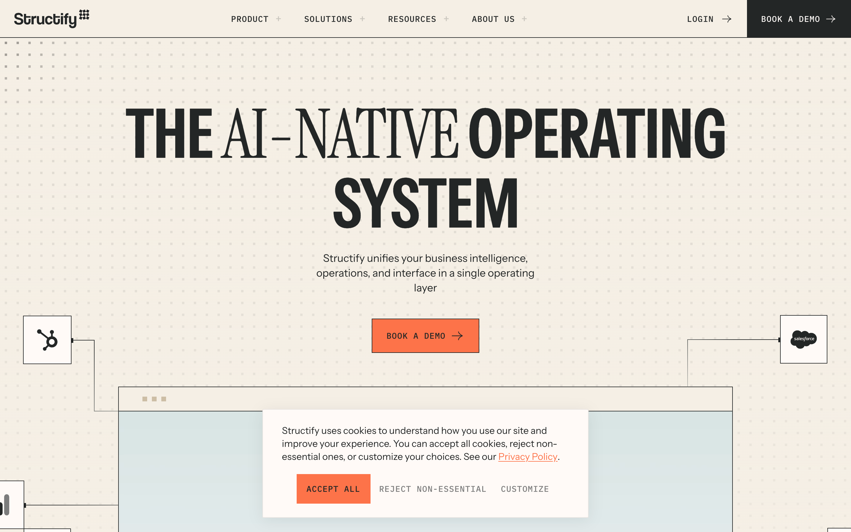 Structify website screenshot