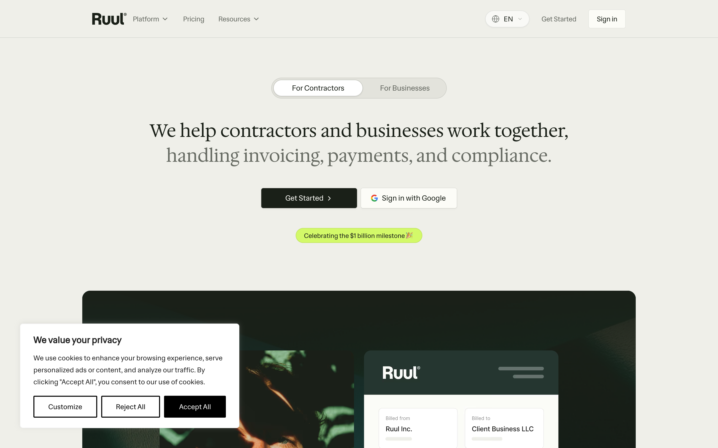 Ruul website screenshot