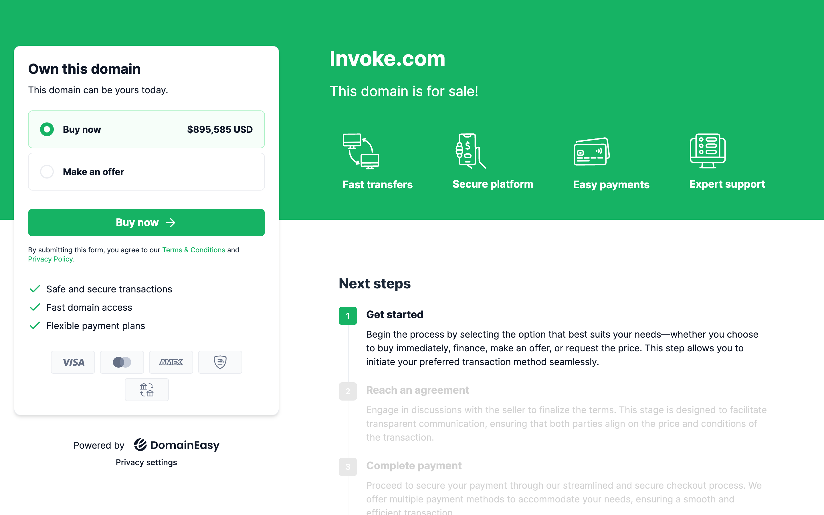 Invoke website screenshot
