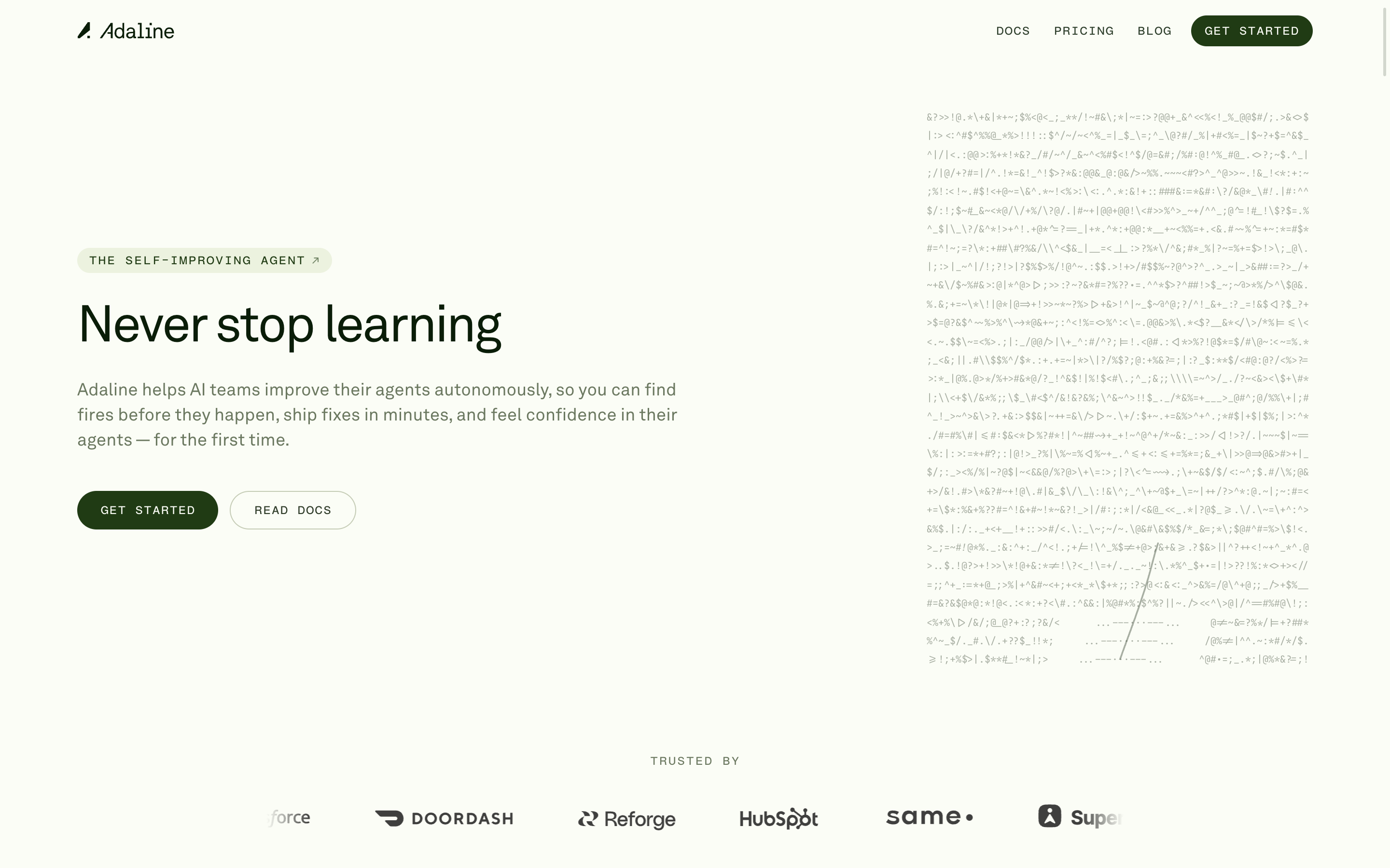 Adaline website screenshot