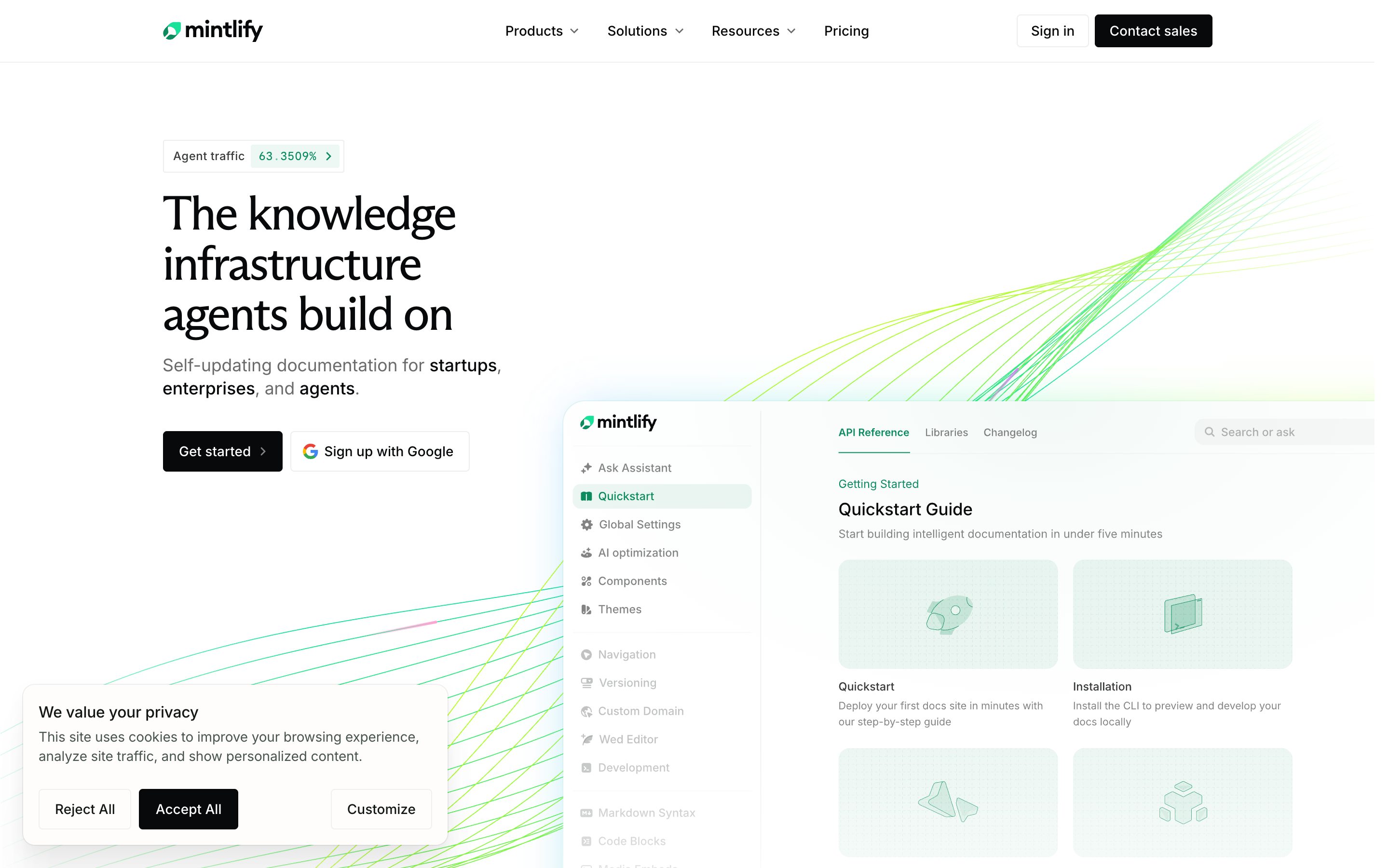Mintlify website screenshot