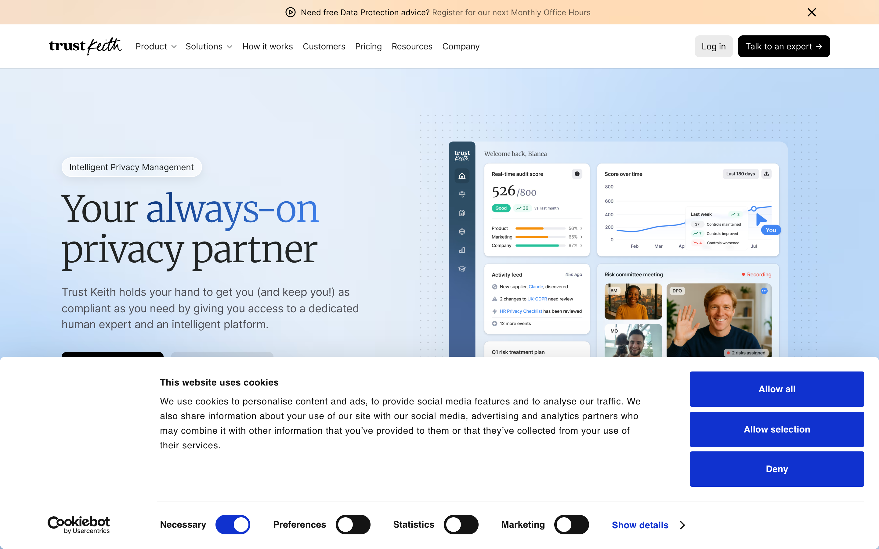 Trustkeith website screenshot