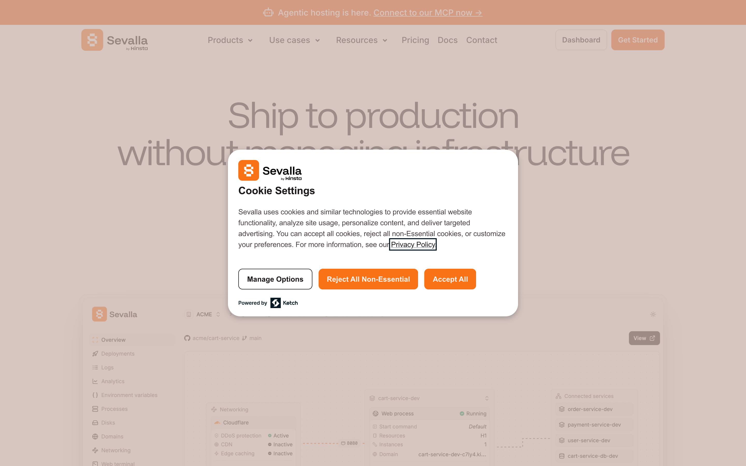 Sevalla website screenshot