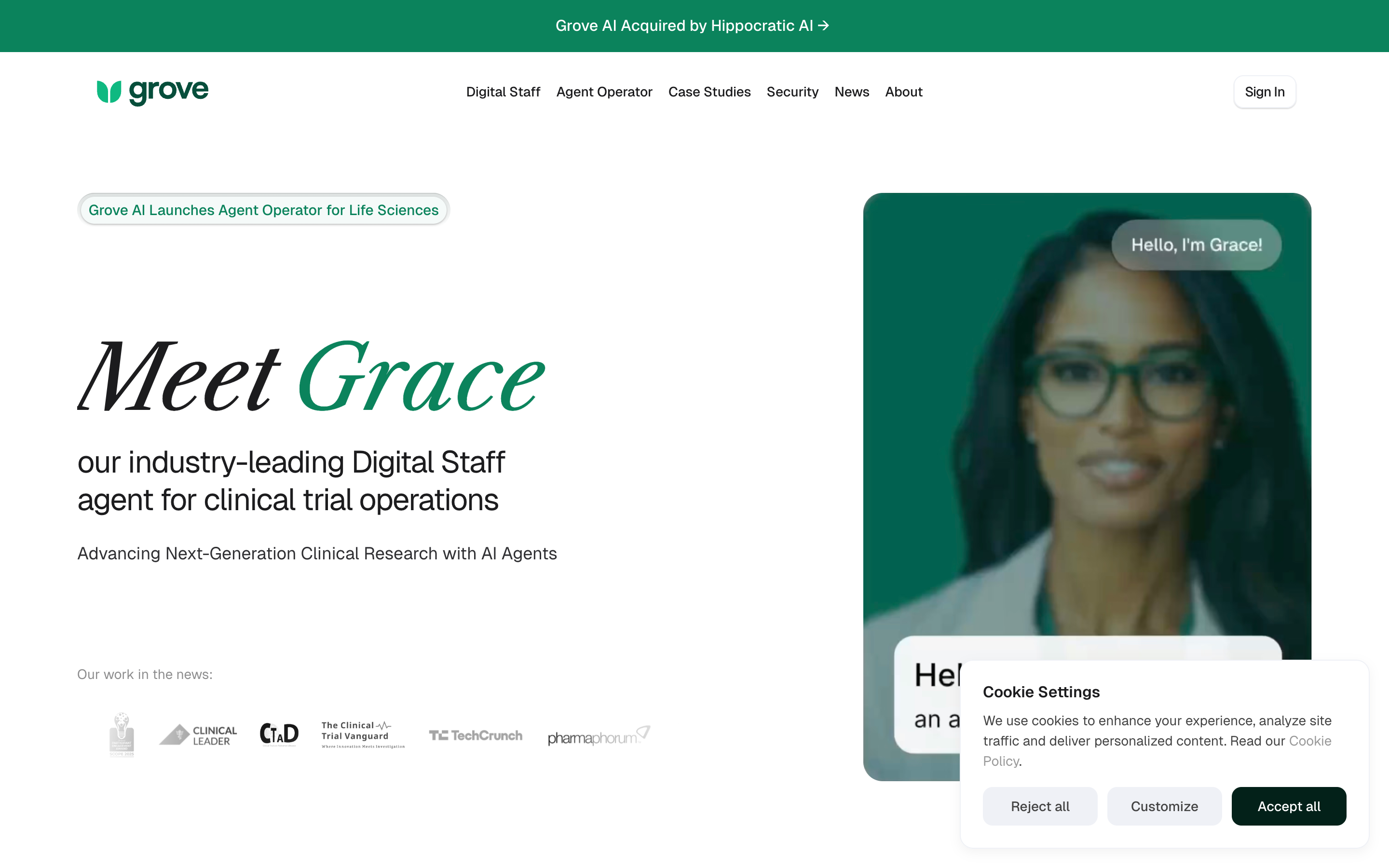 Grovetrials website screenshot