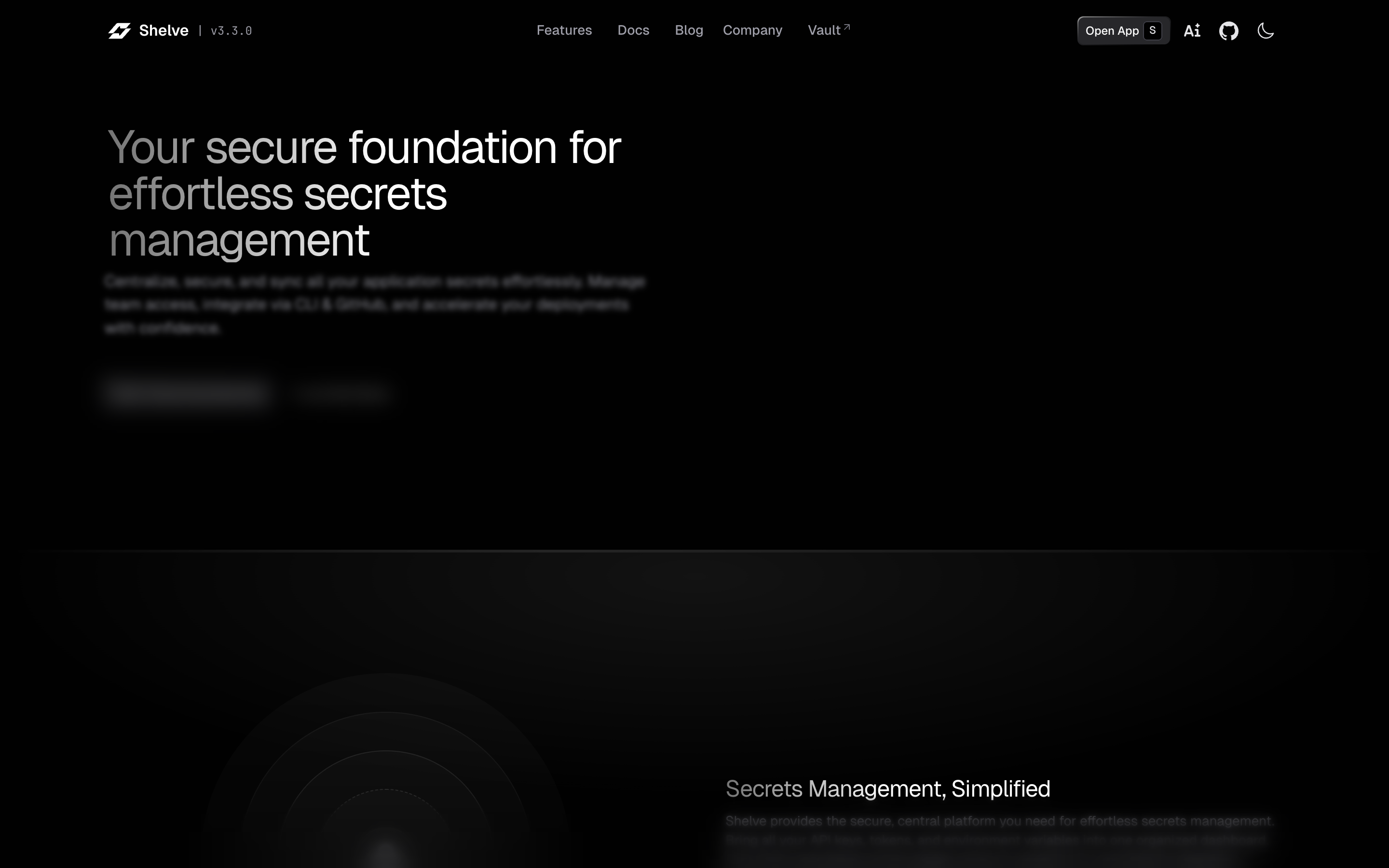 Shelve website screenshot