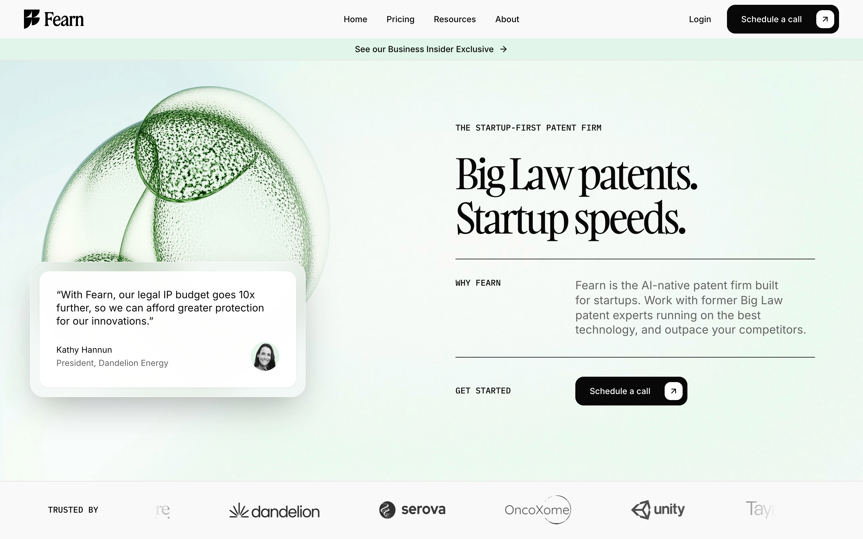 Fearn website screenshot