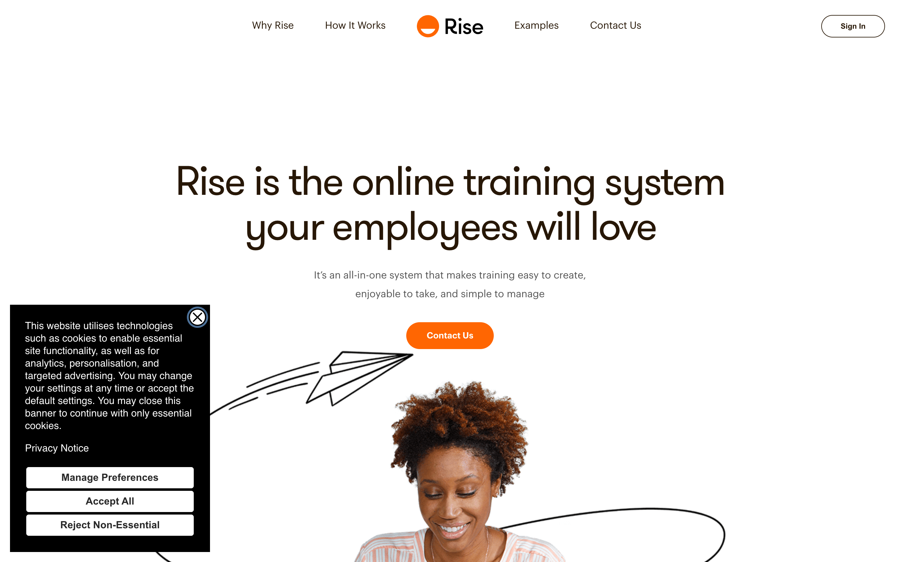Rise website screenshot