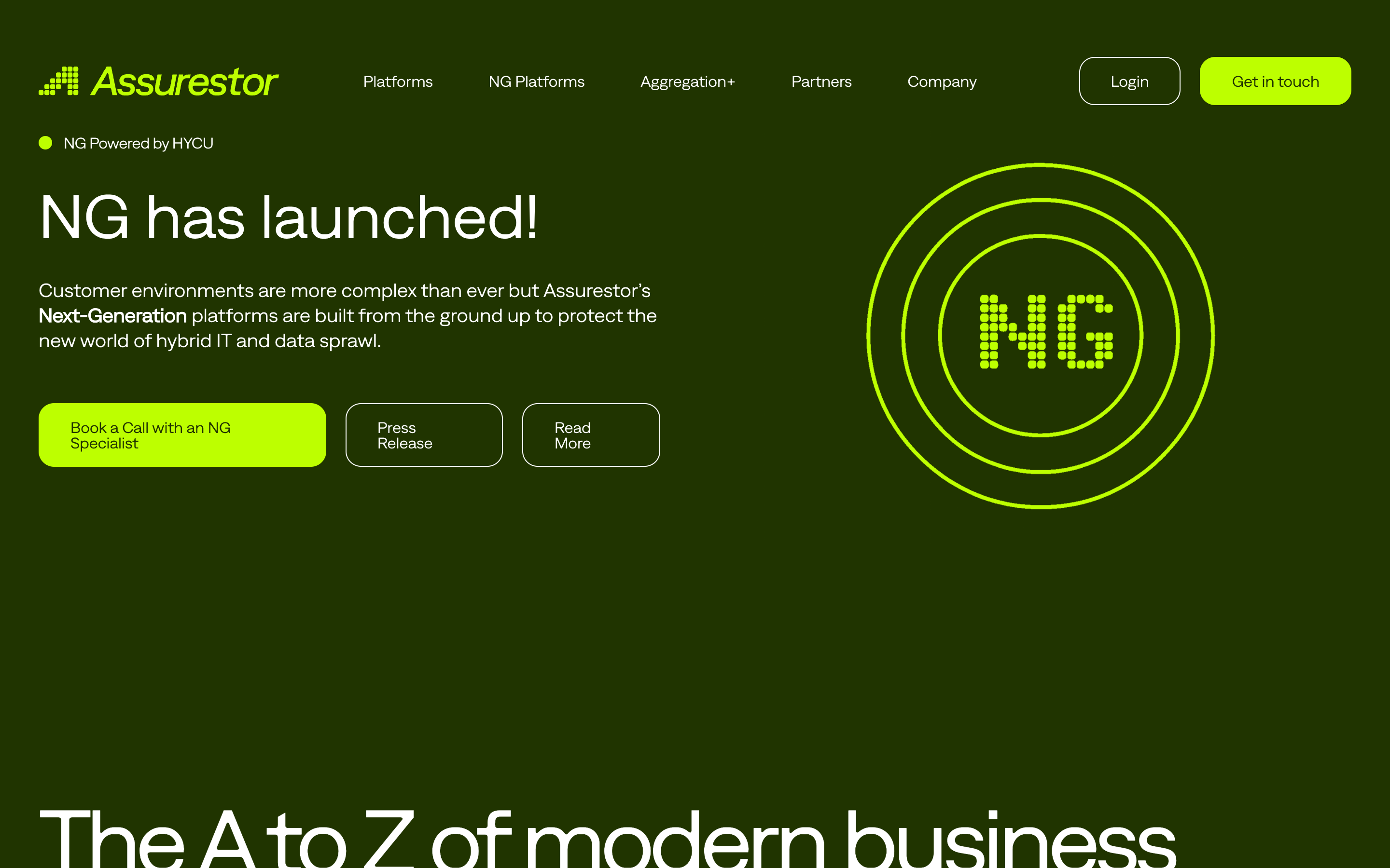Assurestor website screenshot