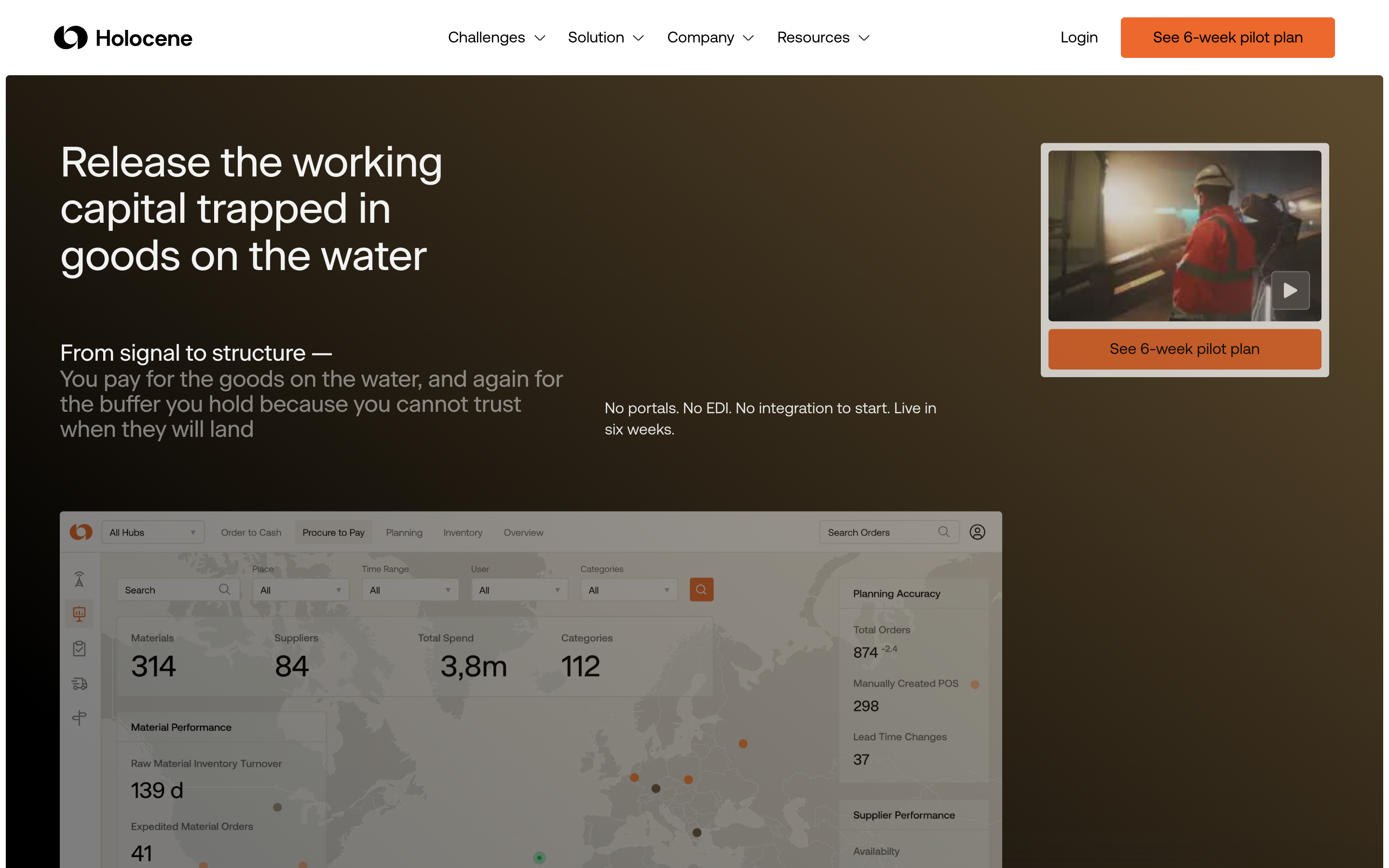 Holocene website screenshot