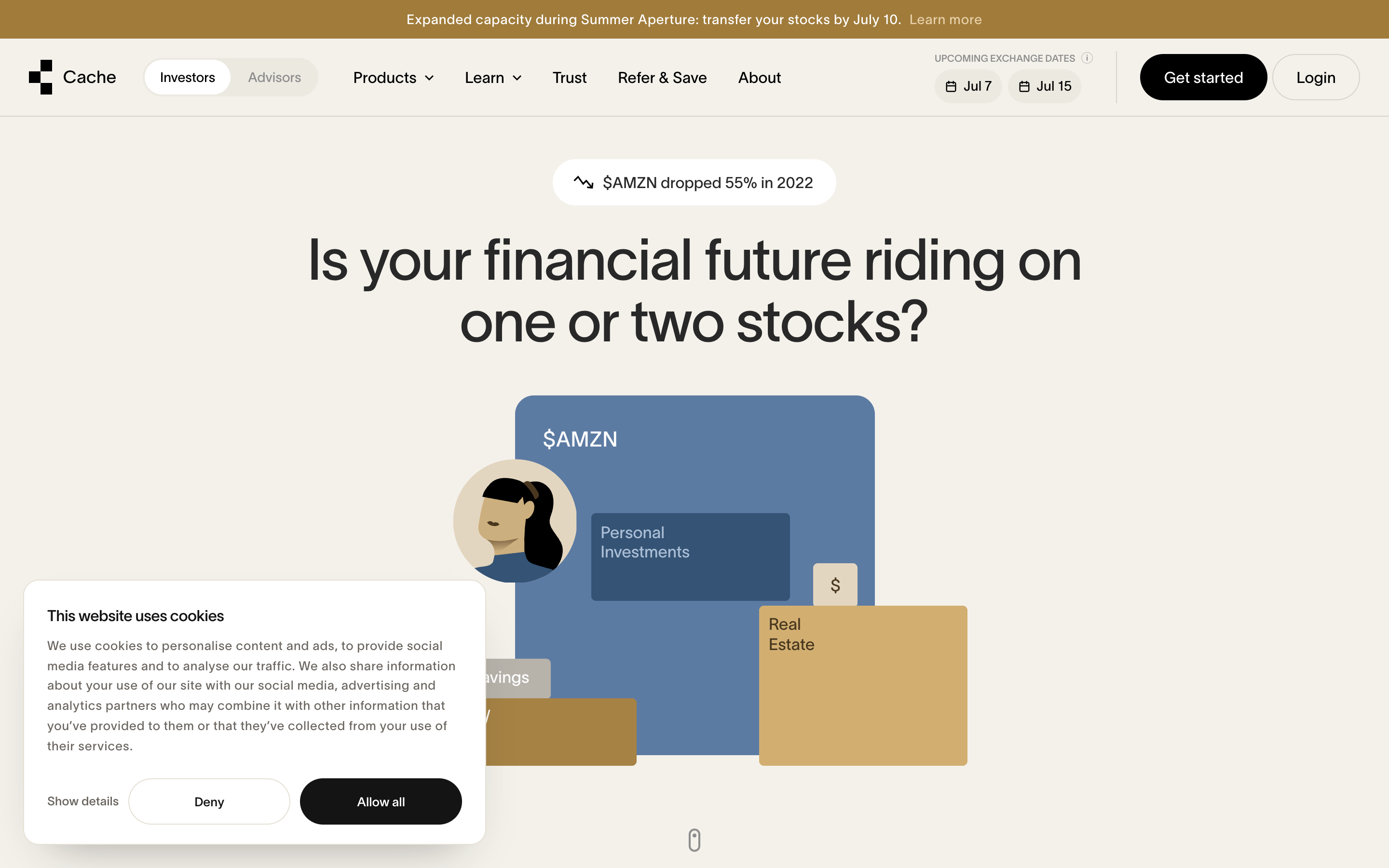 Usecache website screenshot