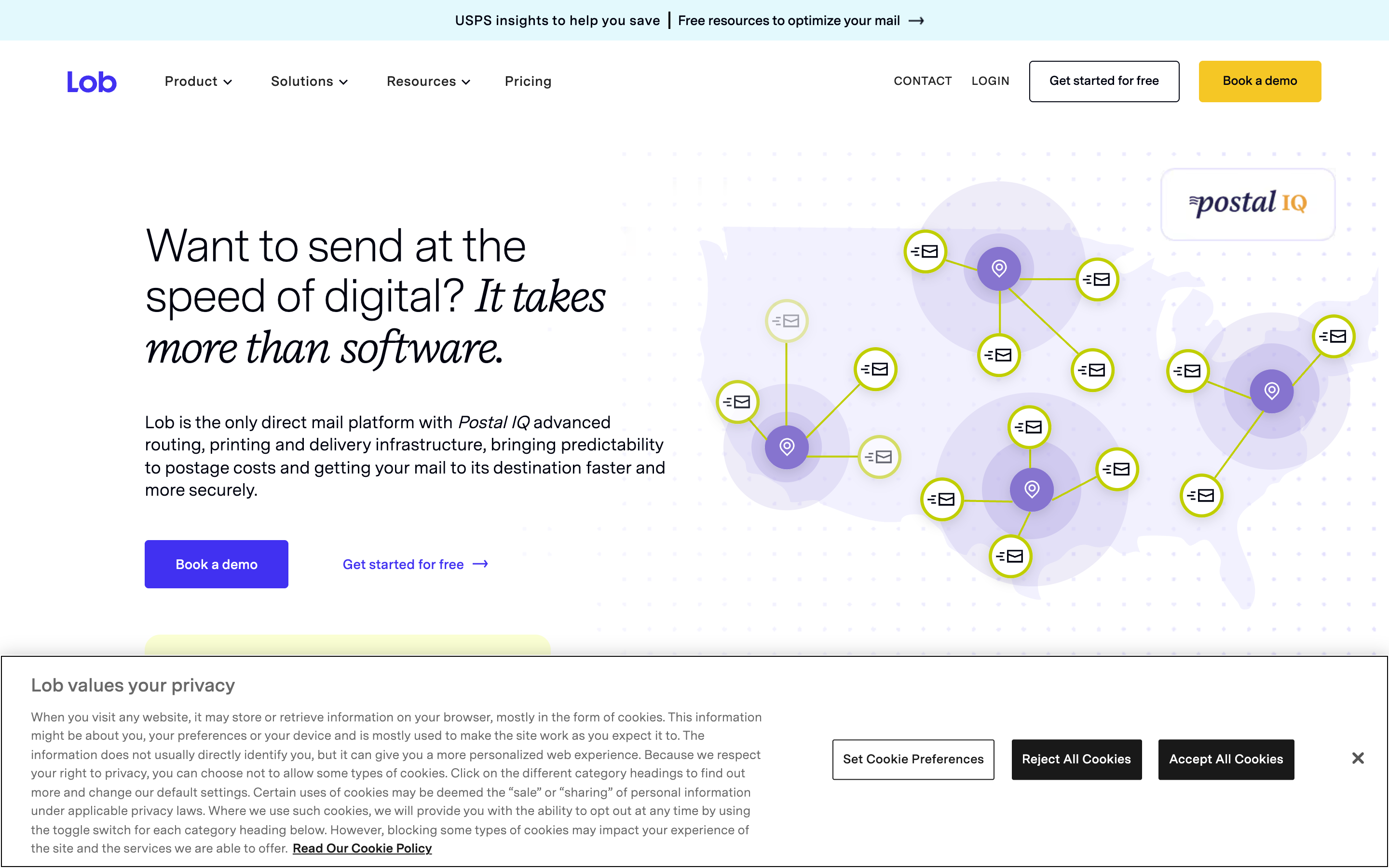Lob website screenshot
