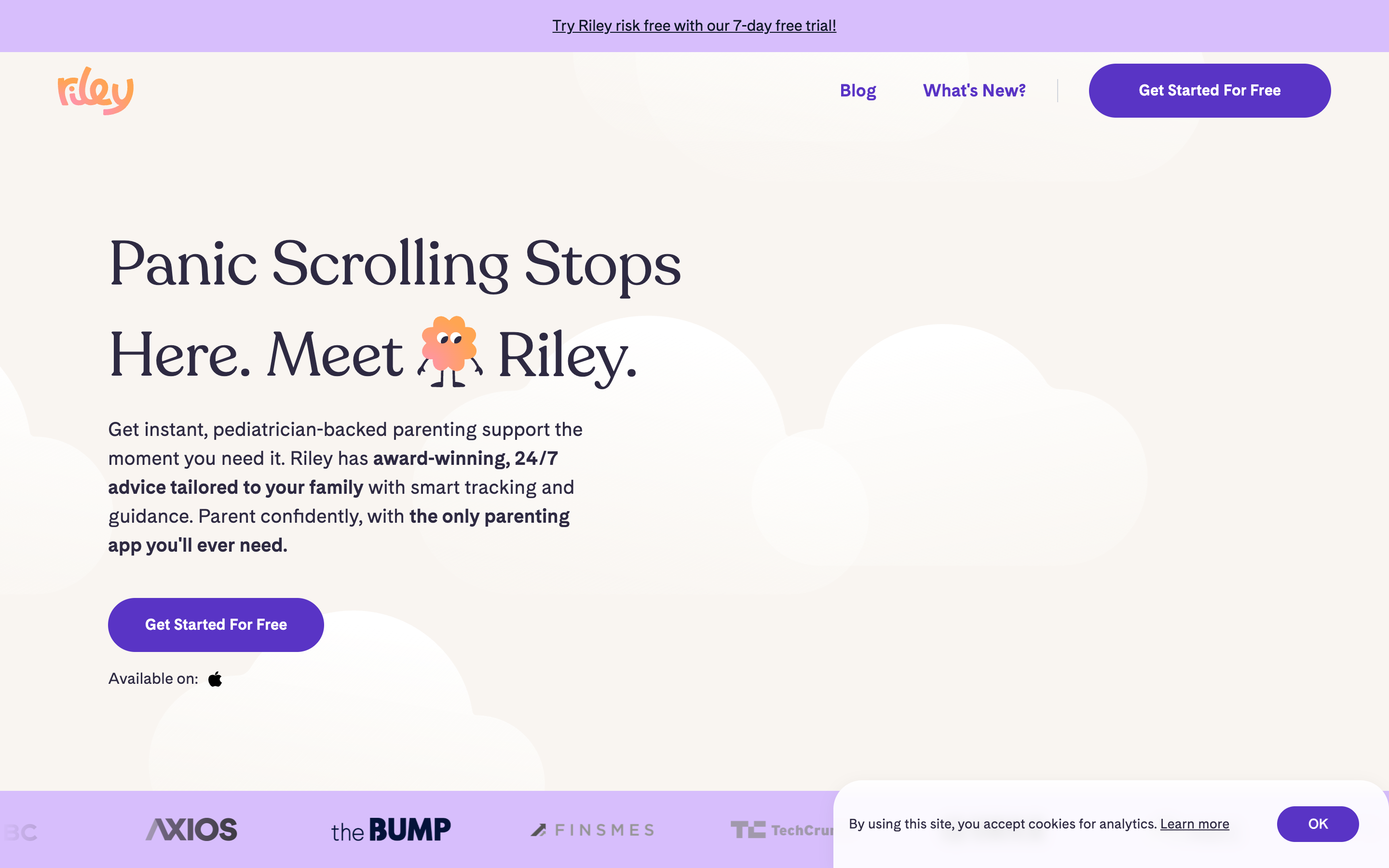 Riley website screenshot